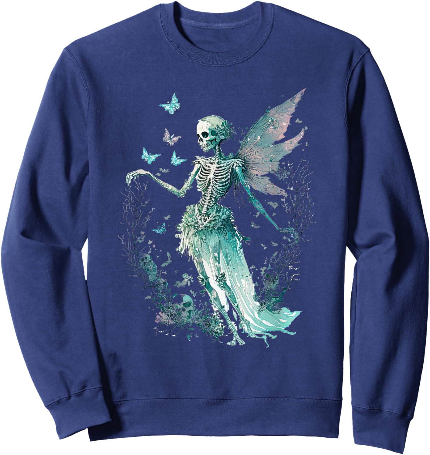 Goth Fairycore Aesthetic Gothic Fairy Aesthetic Sweatshirt - Sweatshirt | Navy