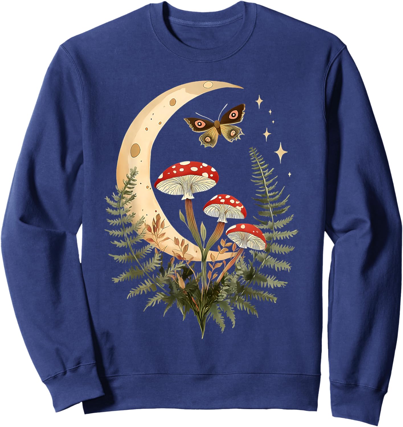 Fairycore Moth Sweatshirt - Sweatshirt | Navy