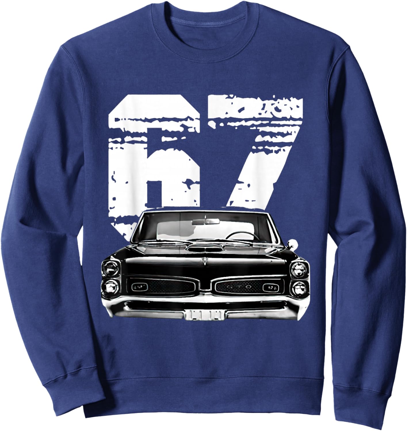 1967 67 GTO Classic Car Old School Muscle Car Sweatshirt - Sweatshirt | Navy
