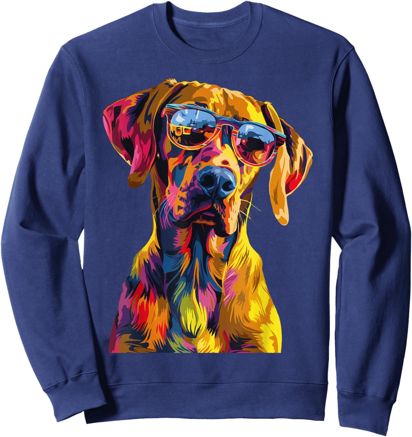 Rhodesian Ridgeback Lovers Pop Art Funny Rhodesian Ridgeback Sweatshirt - Sweatshirt | Navy