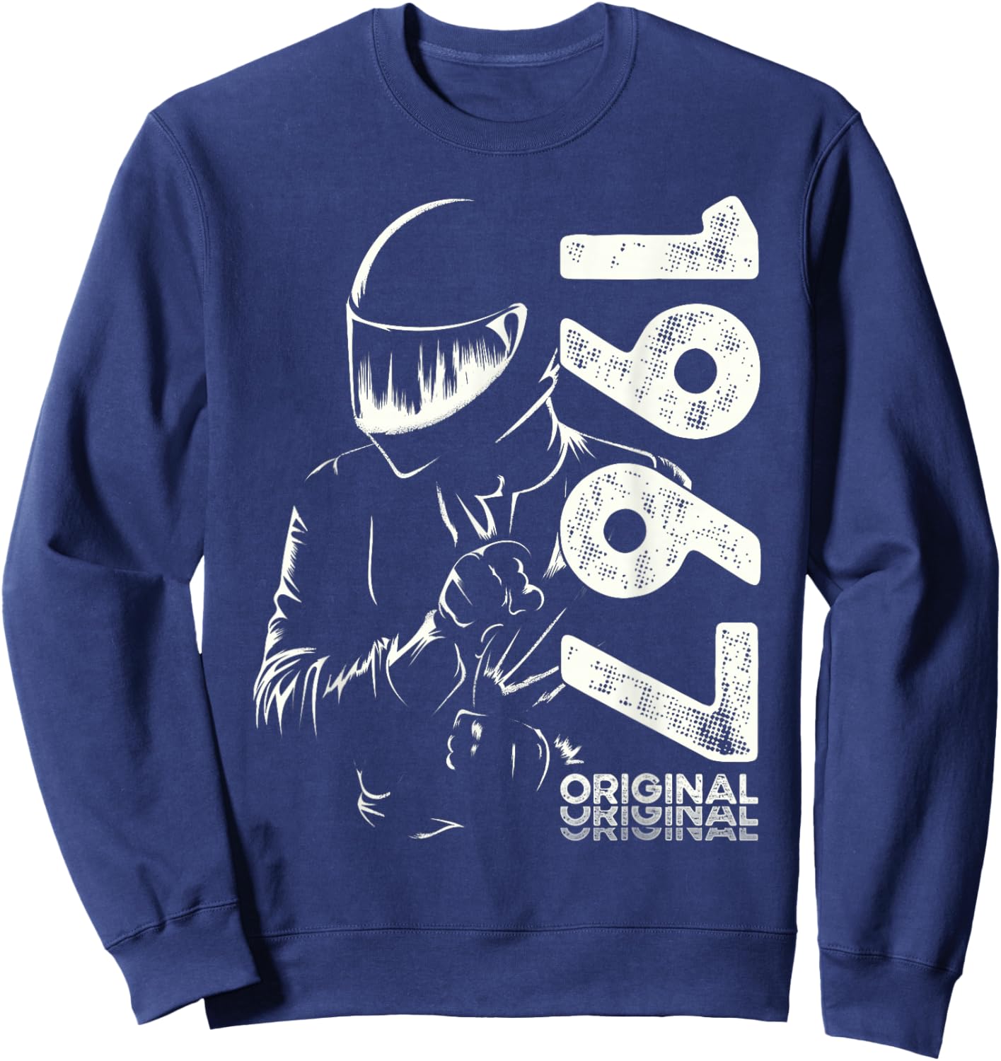 53rd Birthday Man Motorcycle Biker Biker 1967 , Black, S Sweatshirt - Sweatshirt | Navy