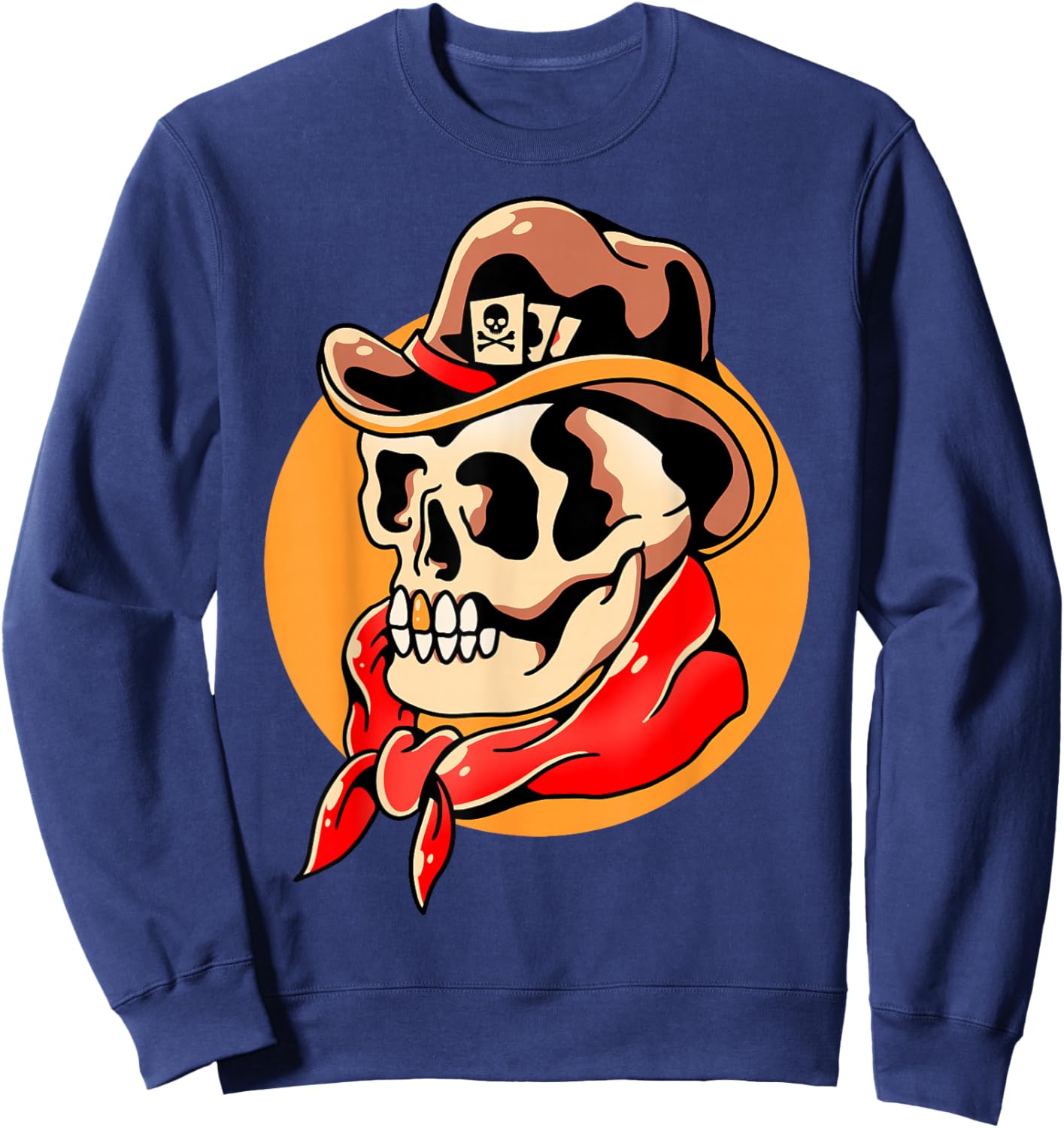 Cowboy Skull Tattoo Sweatshirt - Sweatshirt | Navy