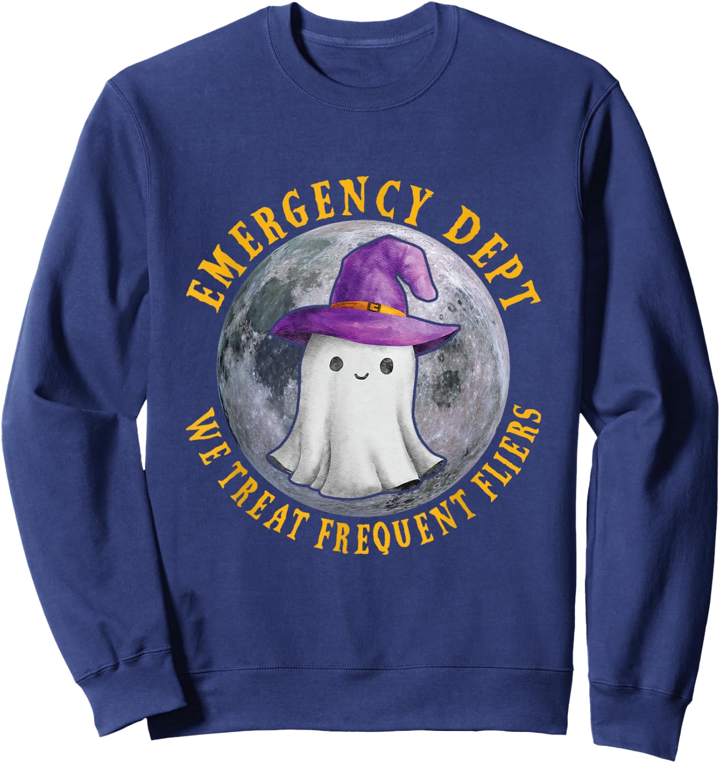 ER Nurse Halloween Emergency Room Dept Nurse Tech ED Rn Fall Sweatshirt - Sweatshirt | Navy