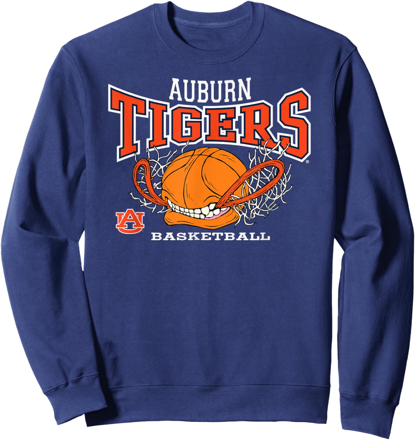 Elite Authentics Auburn Tigers -Adults & -Kids Basketball , Grey, Small, Short Sleeve, , Pull On, 1 Count Sweatshirt - Sweatshirt | Navy
