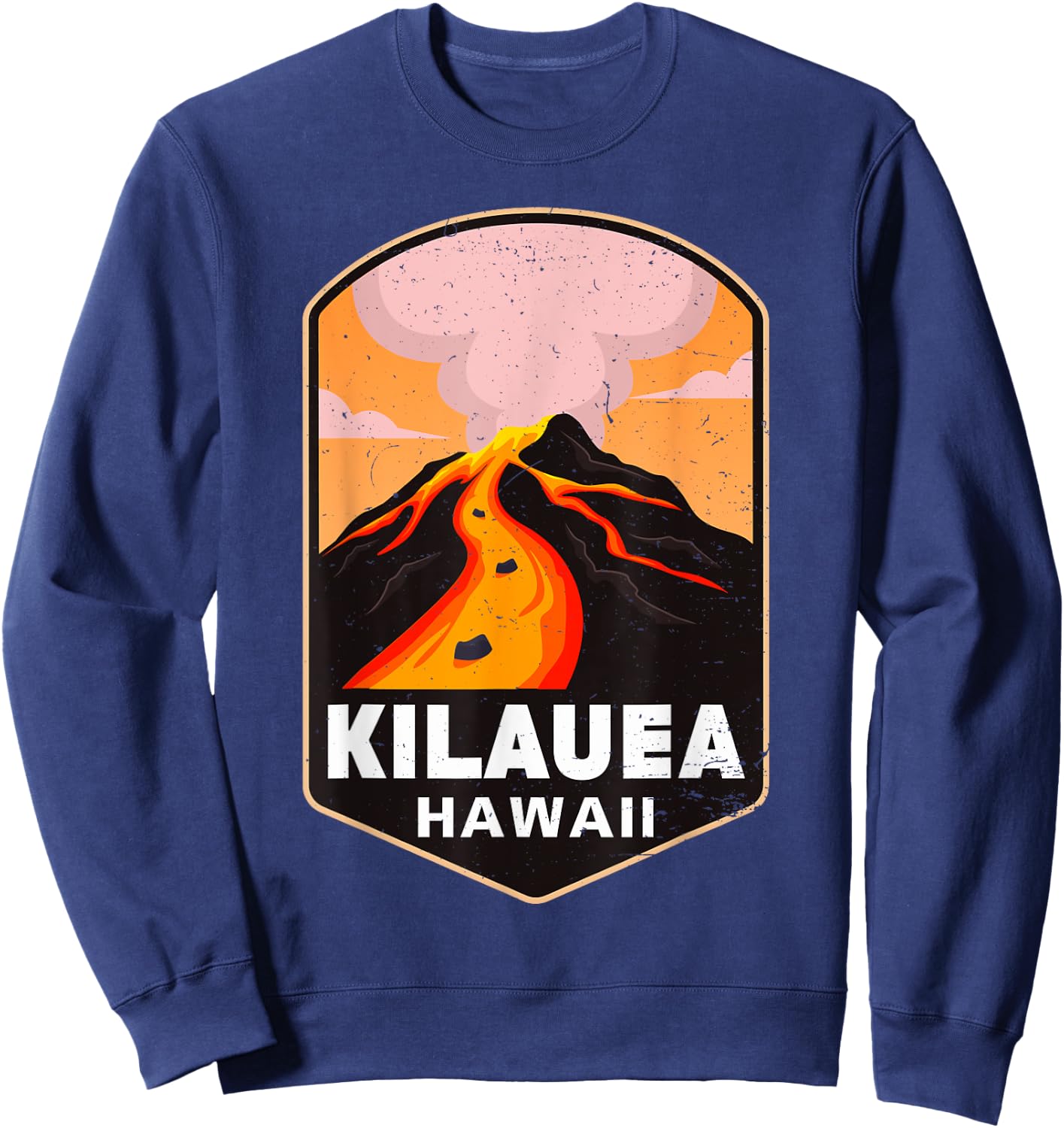 Kilauea Hawaii Volcanoes National Park Volcano Women Sweatshirt - Sweatshirt | Navy