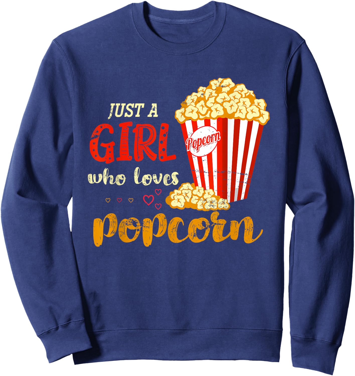 Cinema Food Snack Lover Girls Women Gift Popcorn Sweatshirt - Sweatshirt | Navy