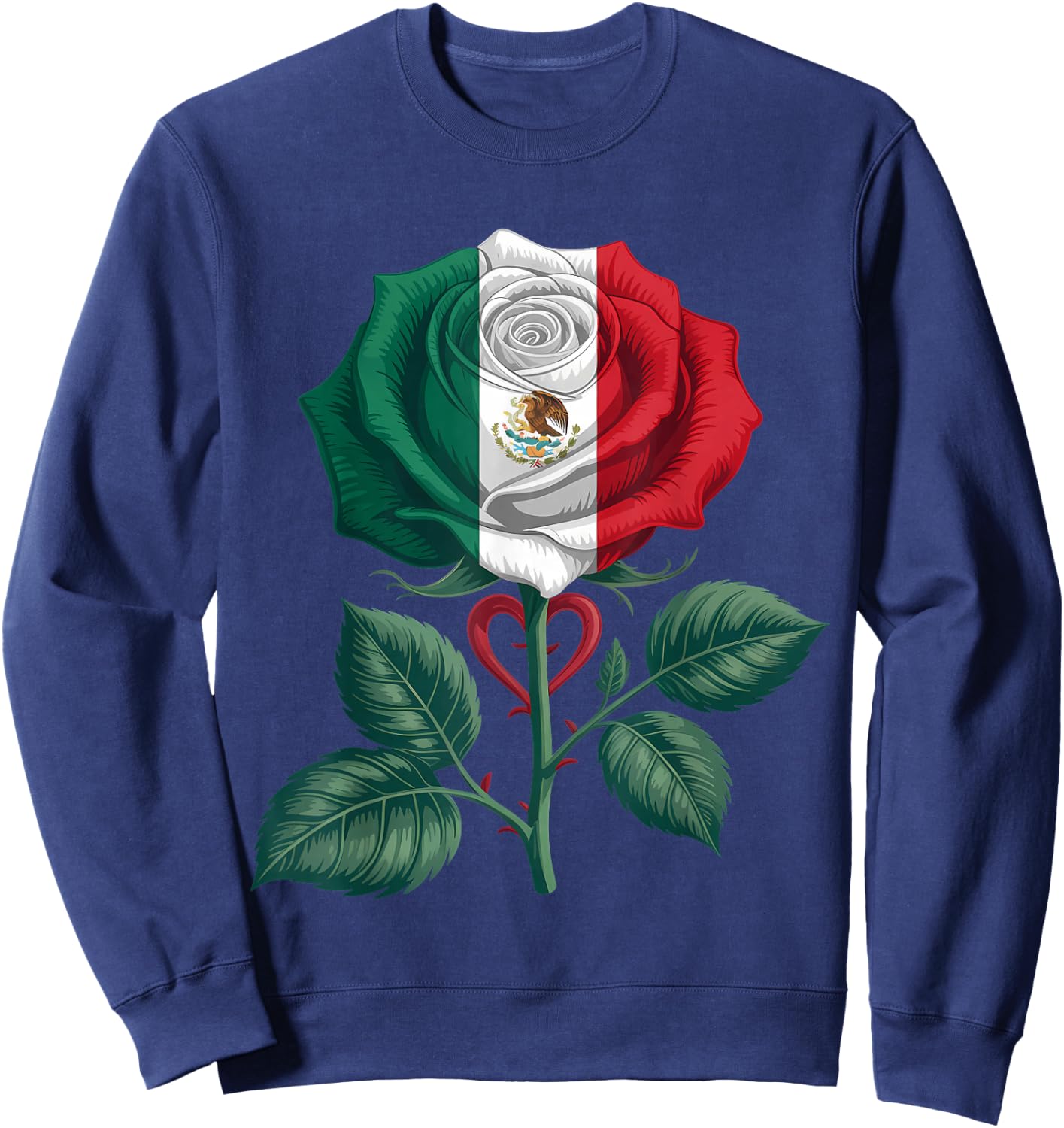 Mexico Flag Mexican Pride Mexican Roots Mexican Flag Sweatshirt - Sweatshirt | Navy