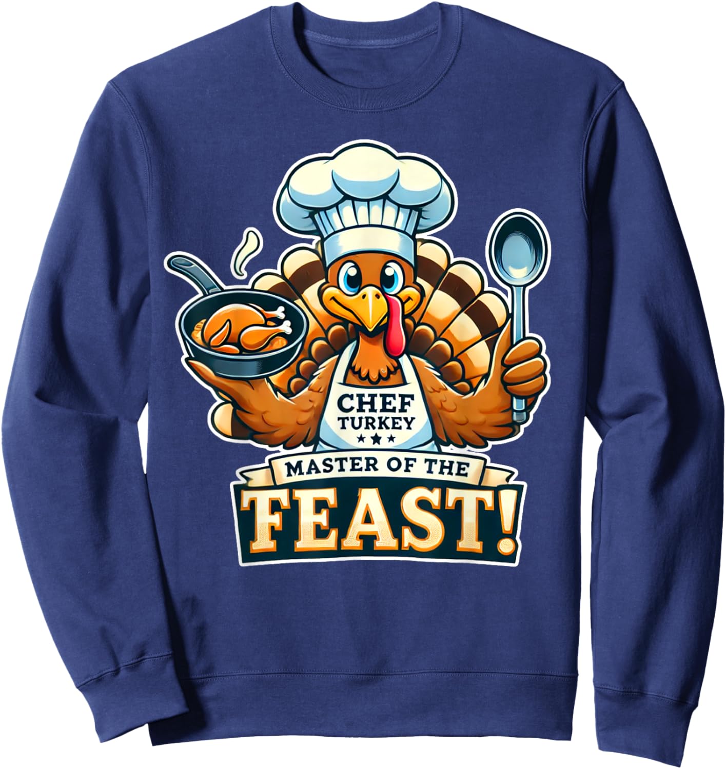 Mom Mother Chef Thanksgiving Sweatshirt - Sweatshirt | Navy