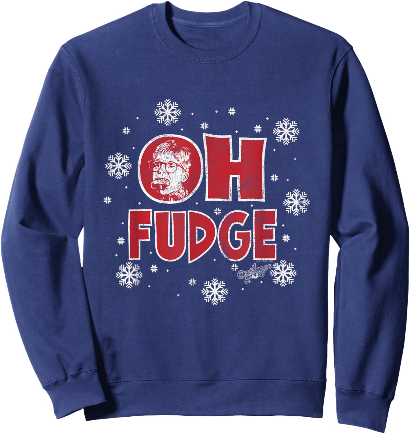 A Christmas Story - Oh Fudge Snowflakes Sweatshirt - Sweatshirt | Navy