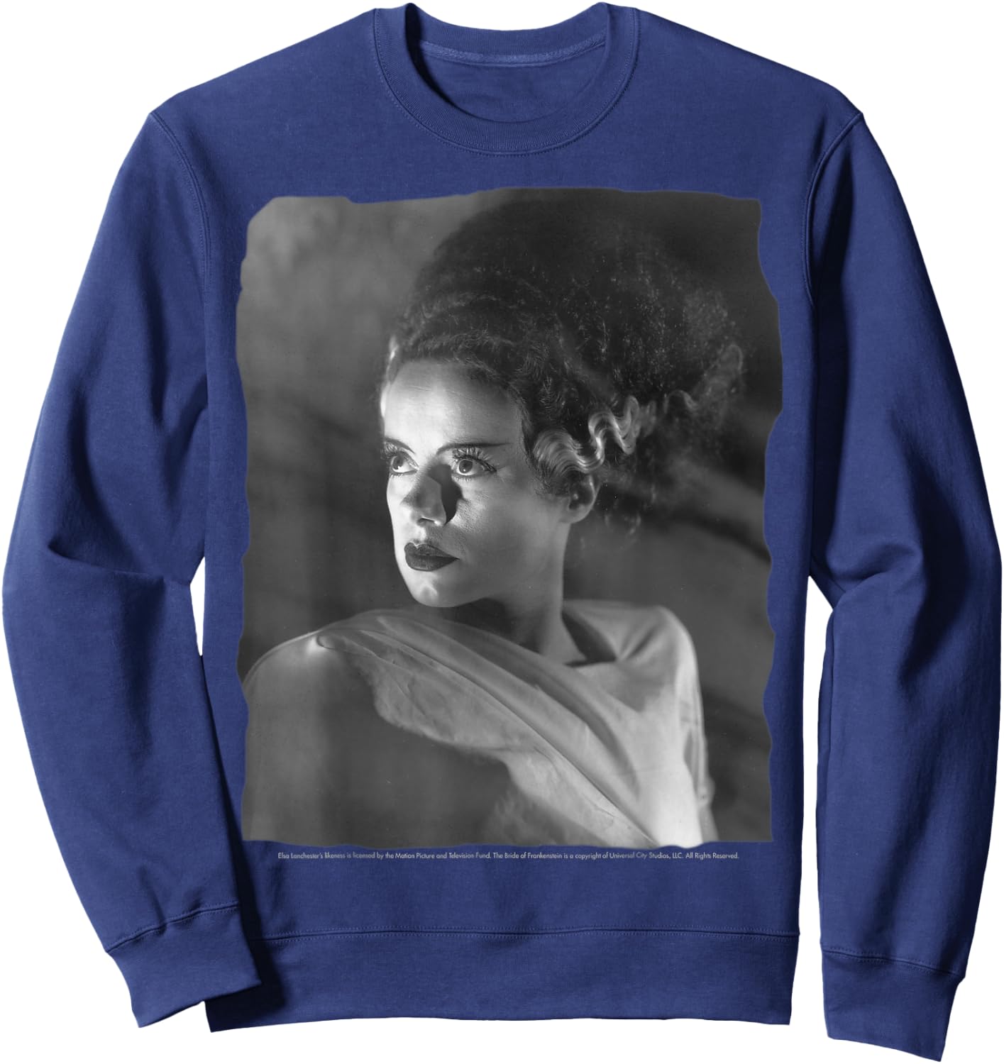 Universal Monsters Bride Of Frankenstein Classic Portrait Sweatshirt - Sweatshirt | Navy