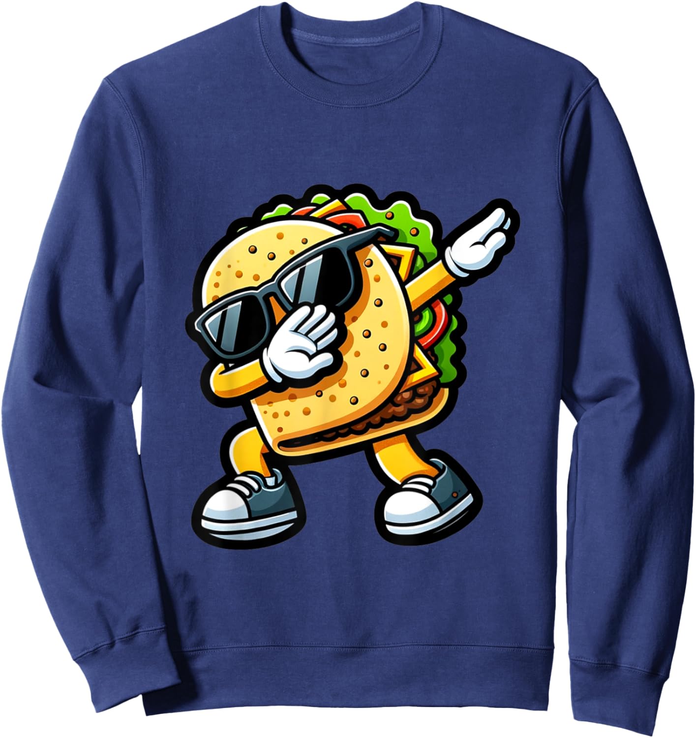Mexican Food Dabbing Taco Sweatshirt - Sweatshirt | Navy