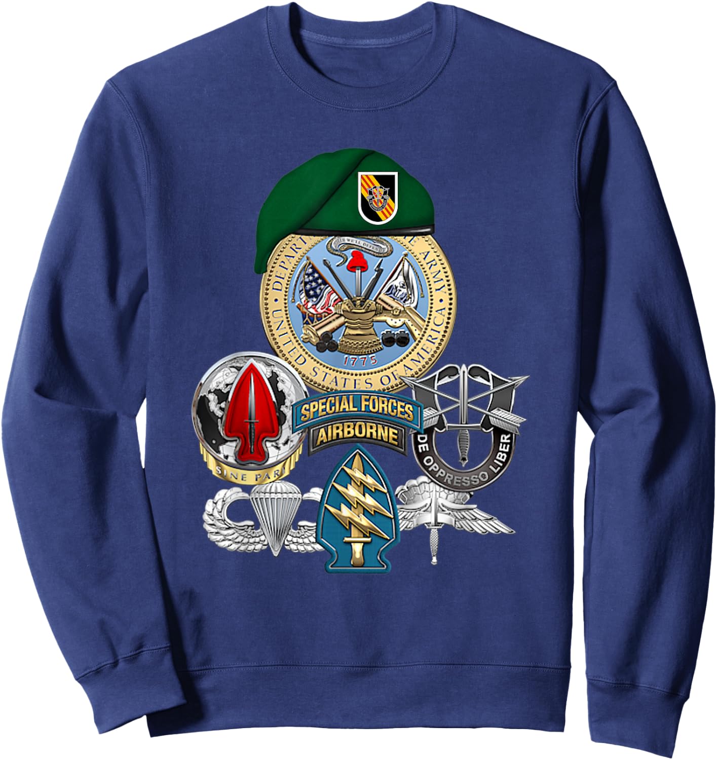 US Army 5th Special Forces Group Vietnam Veteran Sweatshirt - Sweatshirt | Navy