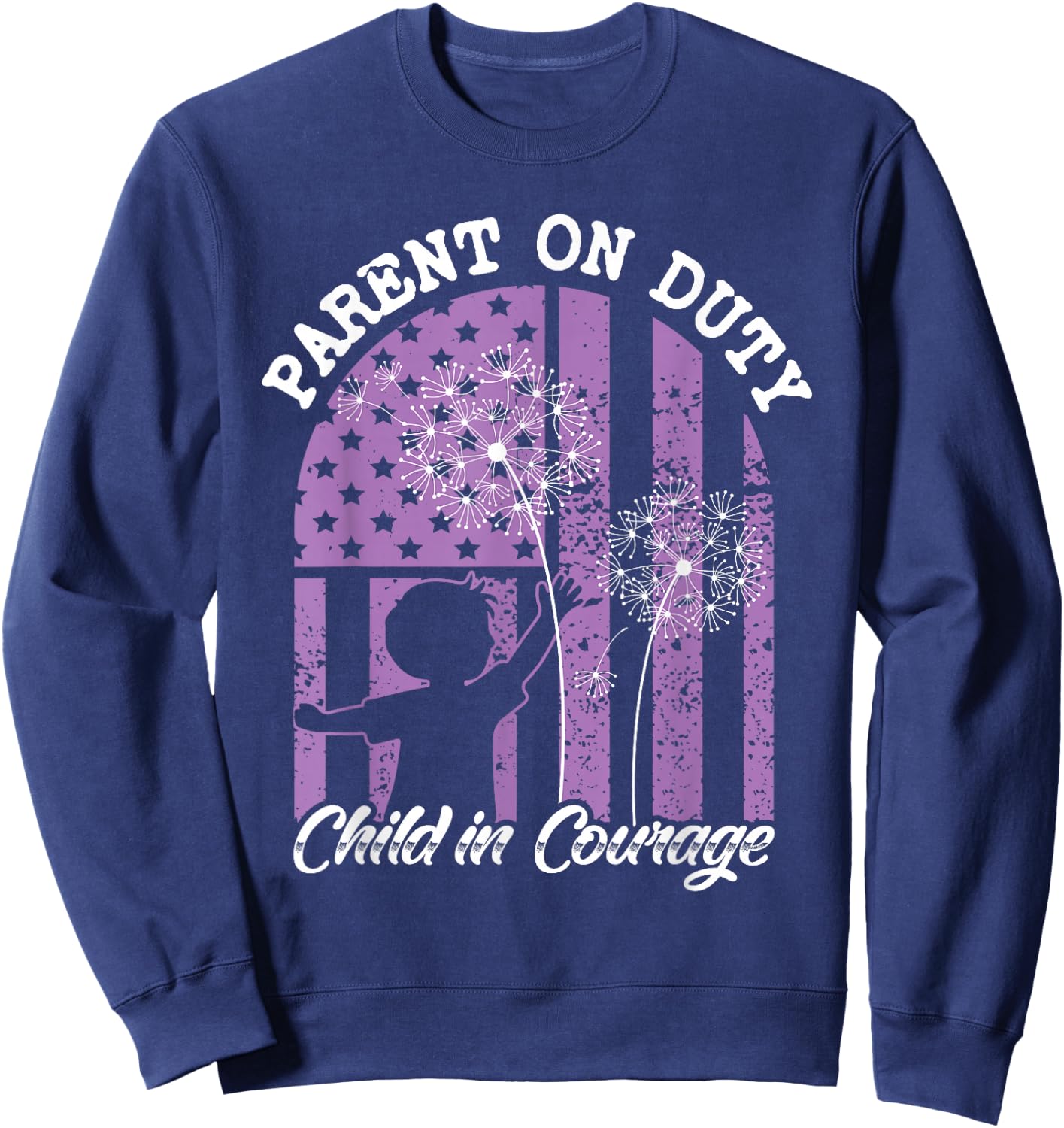 US Flag Military Appreciation Month of the Military Child Sweatshirt - Sweatshirt | Navy