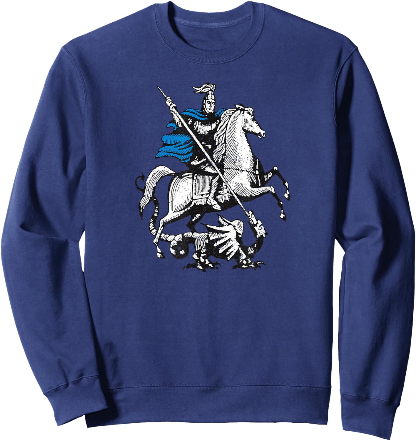 Moscow Russia City Flag Muscovite Arms Banner Sweatshirt - Sweatshirt | Navy