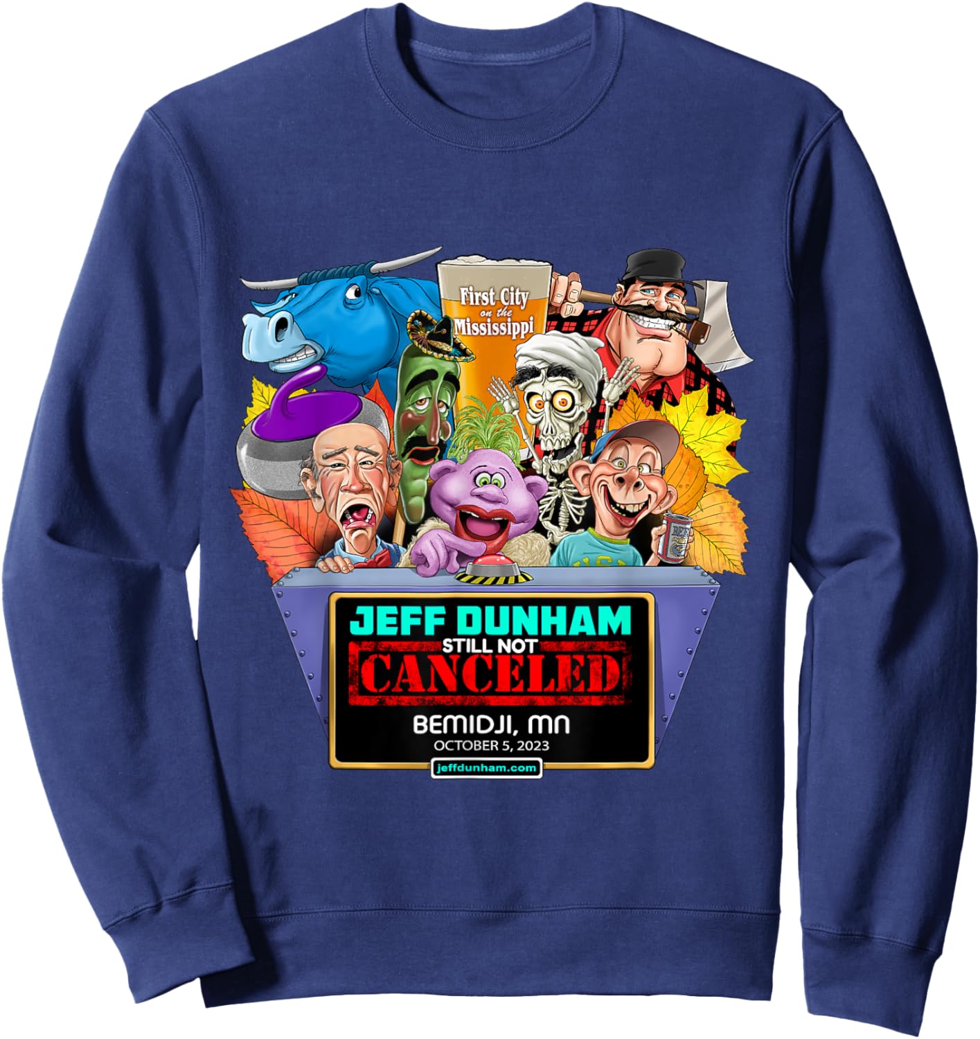 Jeff Dunham Bemidji, MN (2023) Sweatshirt - Sweatshirt | Navy