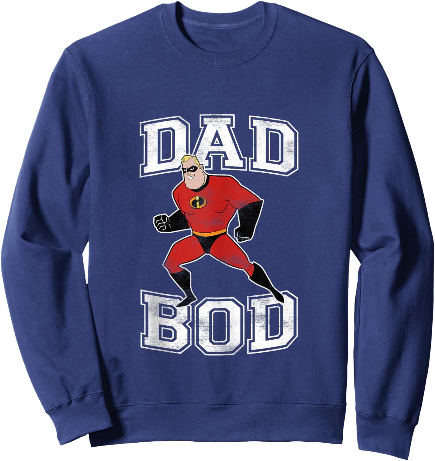 Disney Pixar Incredibles Mr. Incredible Dad Bod Portrait Sweatshirt - Sweatshirt | Navy