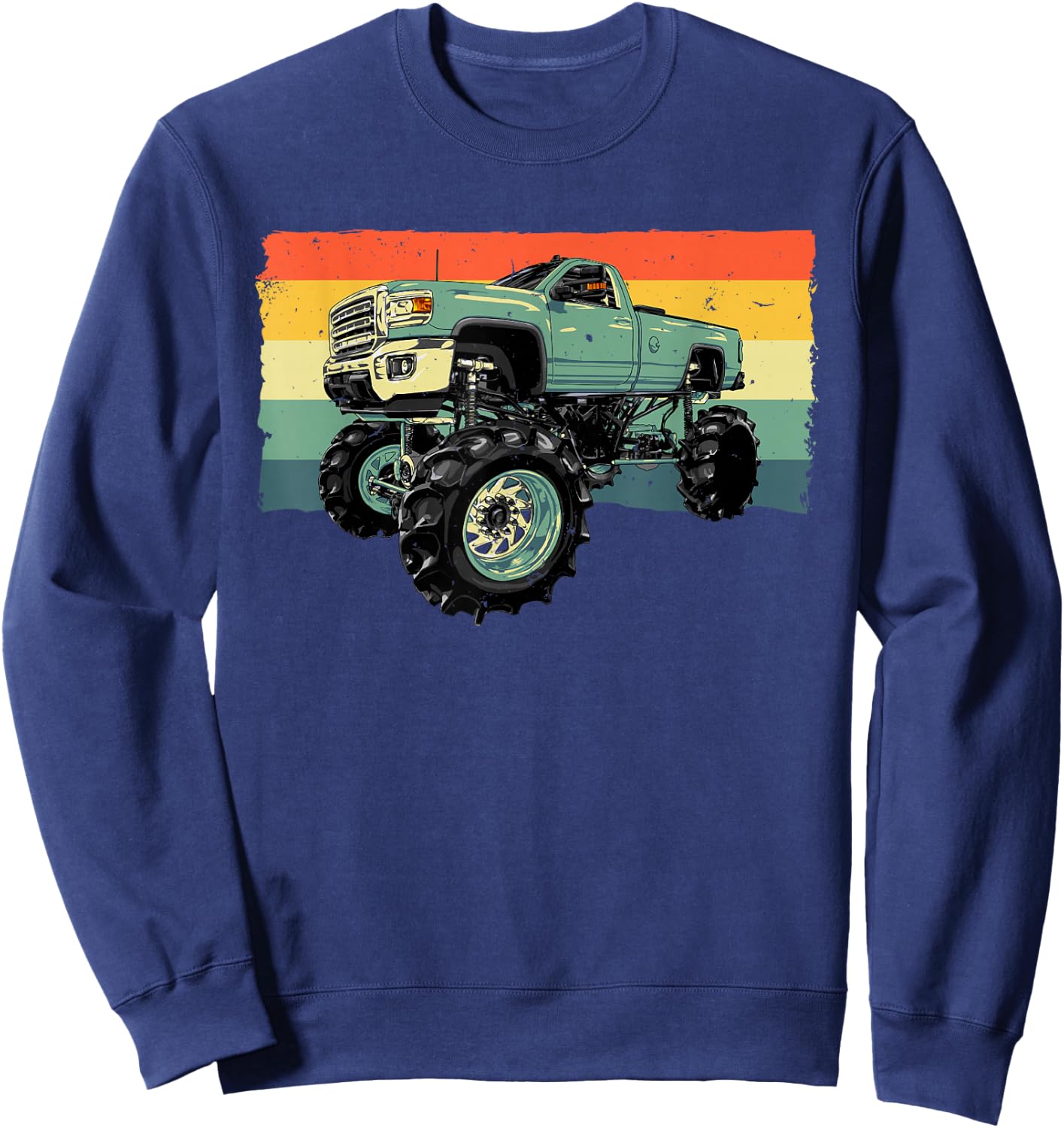 Cool Monster Truck Women Toddler Big Monster Trucks Sweatshirt - Sweatshirt | Navy
