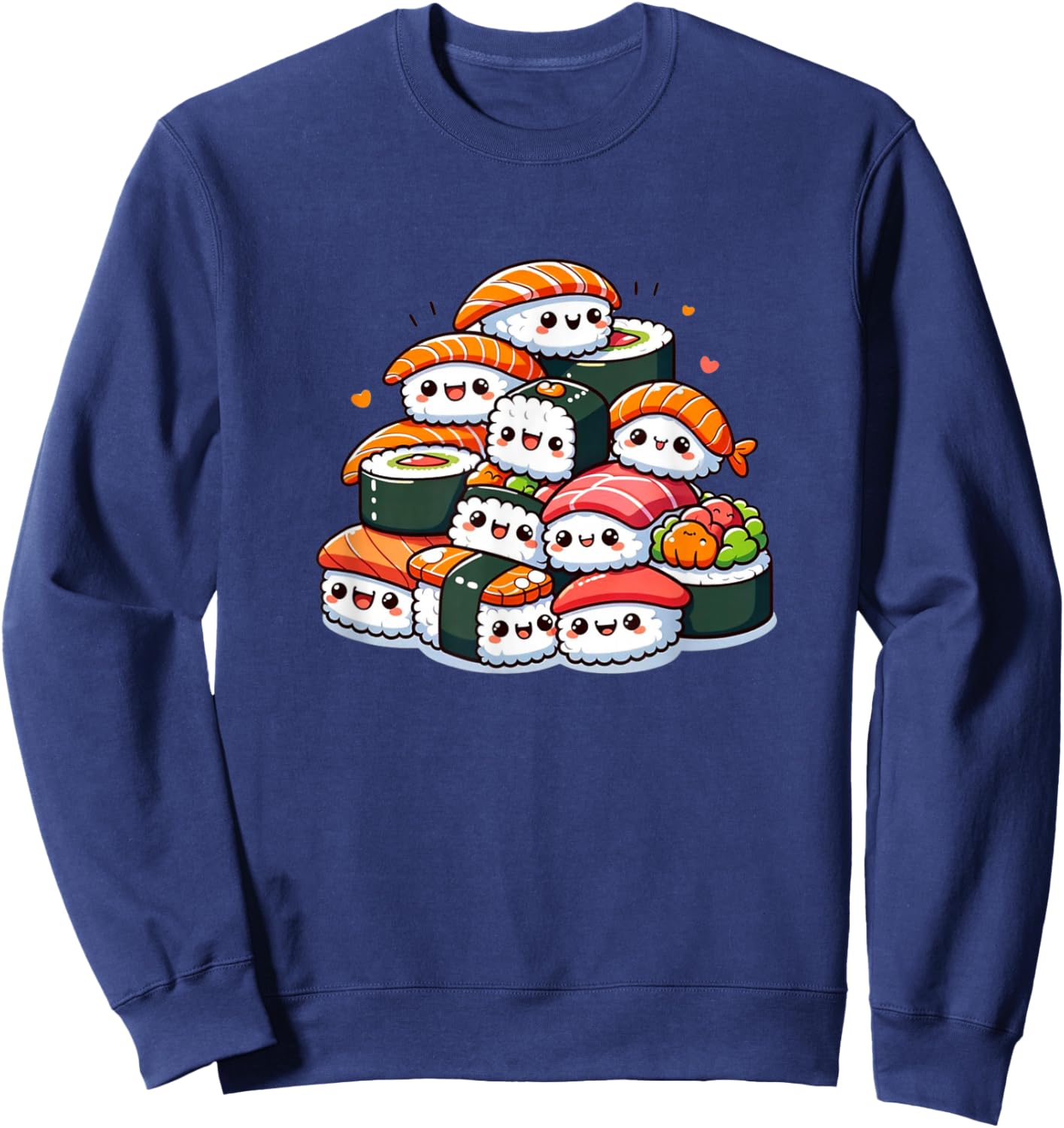 Kawaii Anime Sushi Kids Boys Girls Sweatshirt - Sweatshirt | Navy
