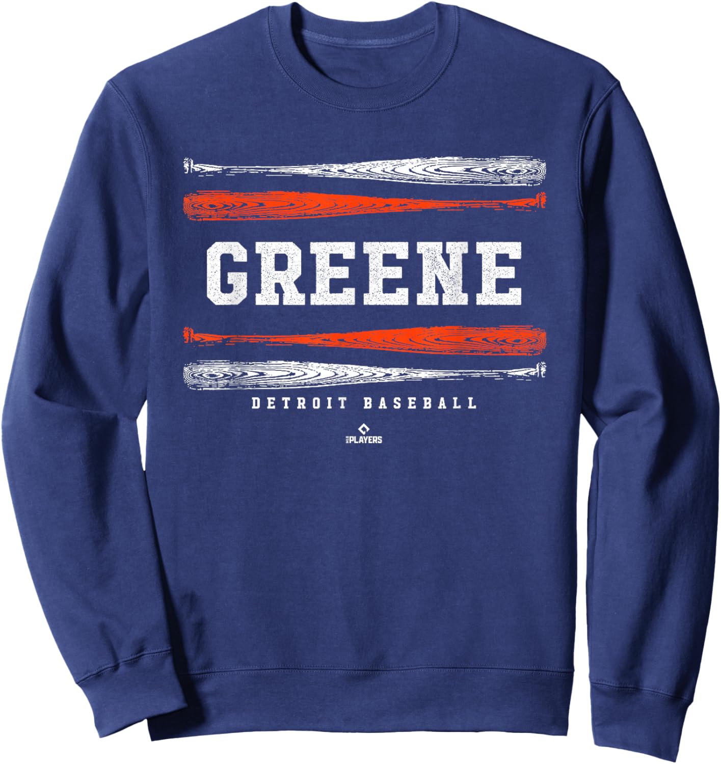 Vintage Baseball Bat Gameday Riley Greene Detroit MLBPA Sweatshirt - Sweatshirt | Navy