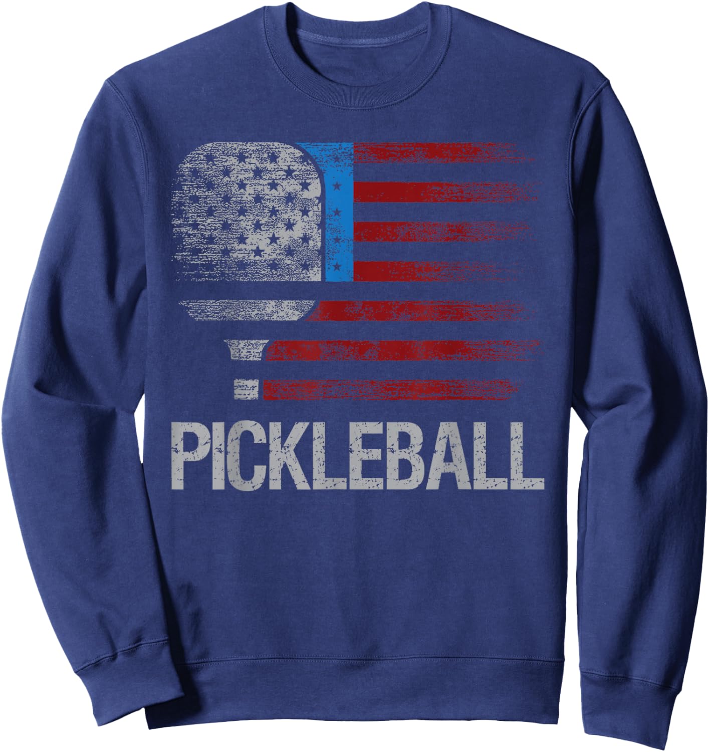 US Flag Pickleball Player Paddleball Lover Sweatshirt - Sweatshirt | Navy