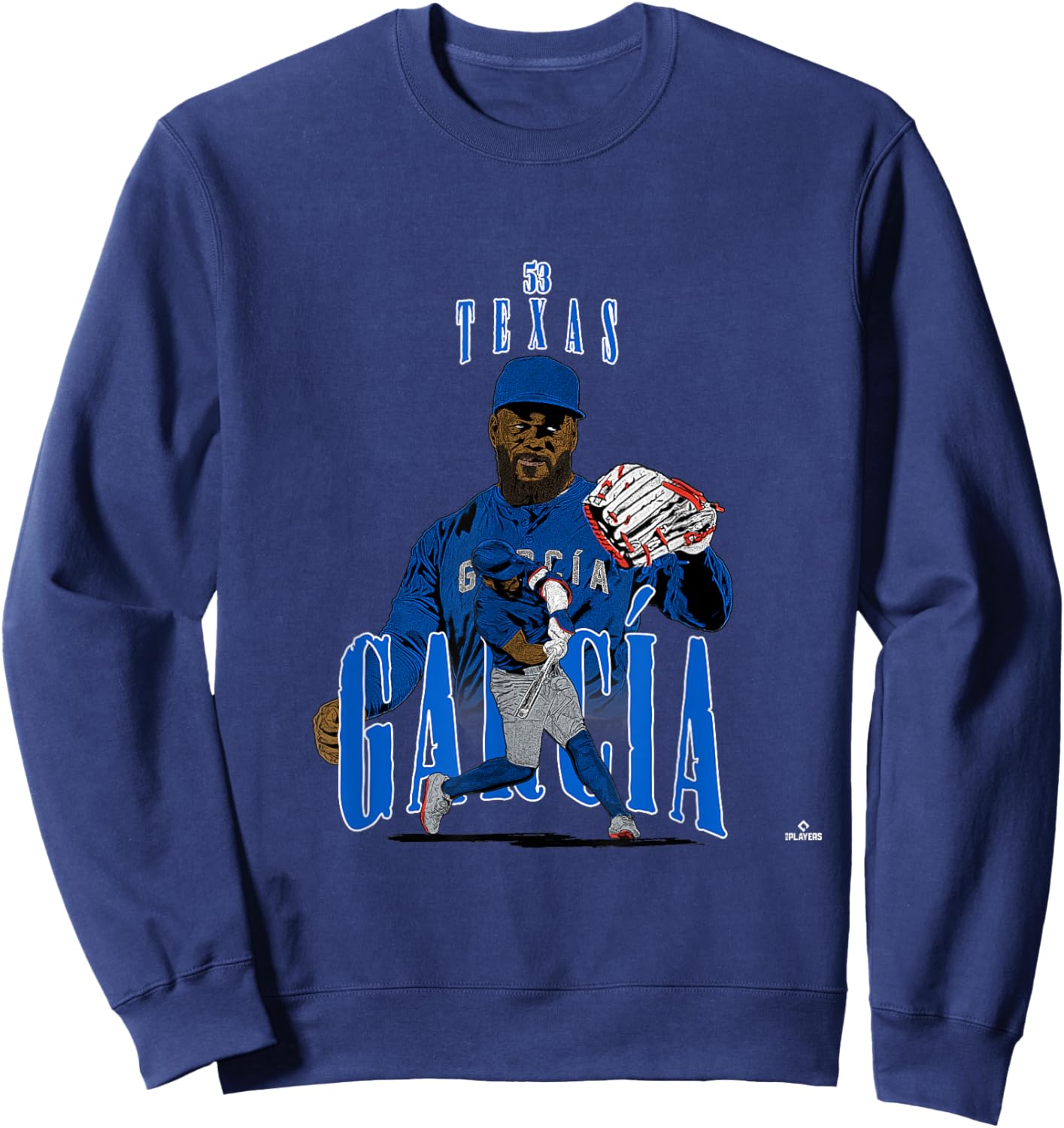 Adolis Garcia | Texas Baseball Players | MLBAGA3002 Sweatshirt - Sweatshirt | Navy