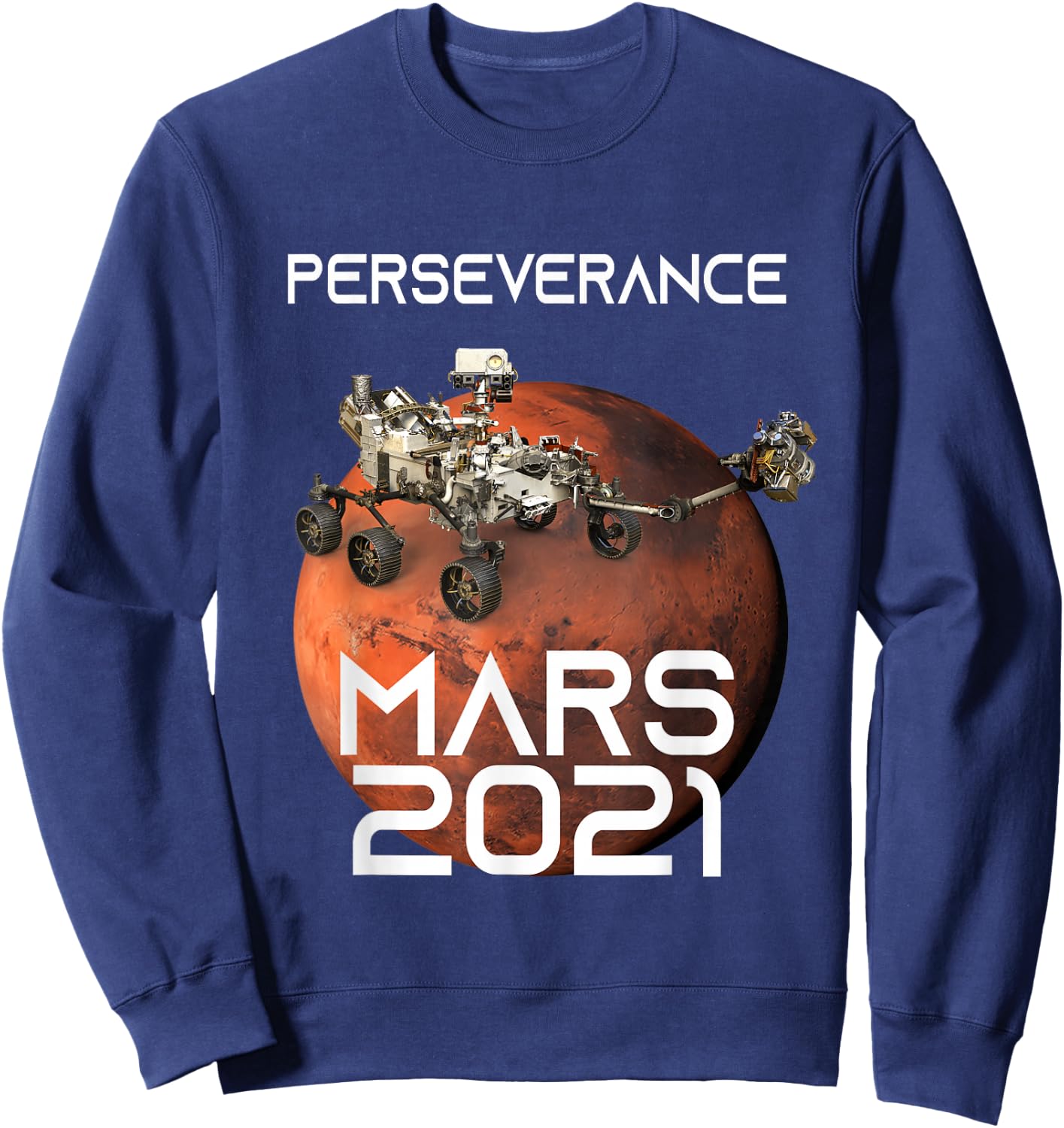 Perseverance Mars Rover Landing 2021 Nasa Mission Sweatshirt - Sweatshirt | Navy
