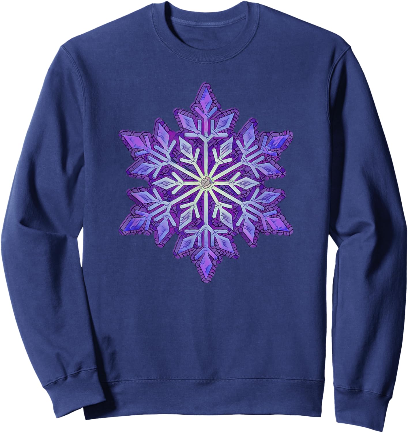 WINTER Snowflake-Purple Sweatshirt - Sweatshirt | Navy