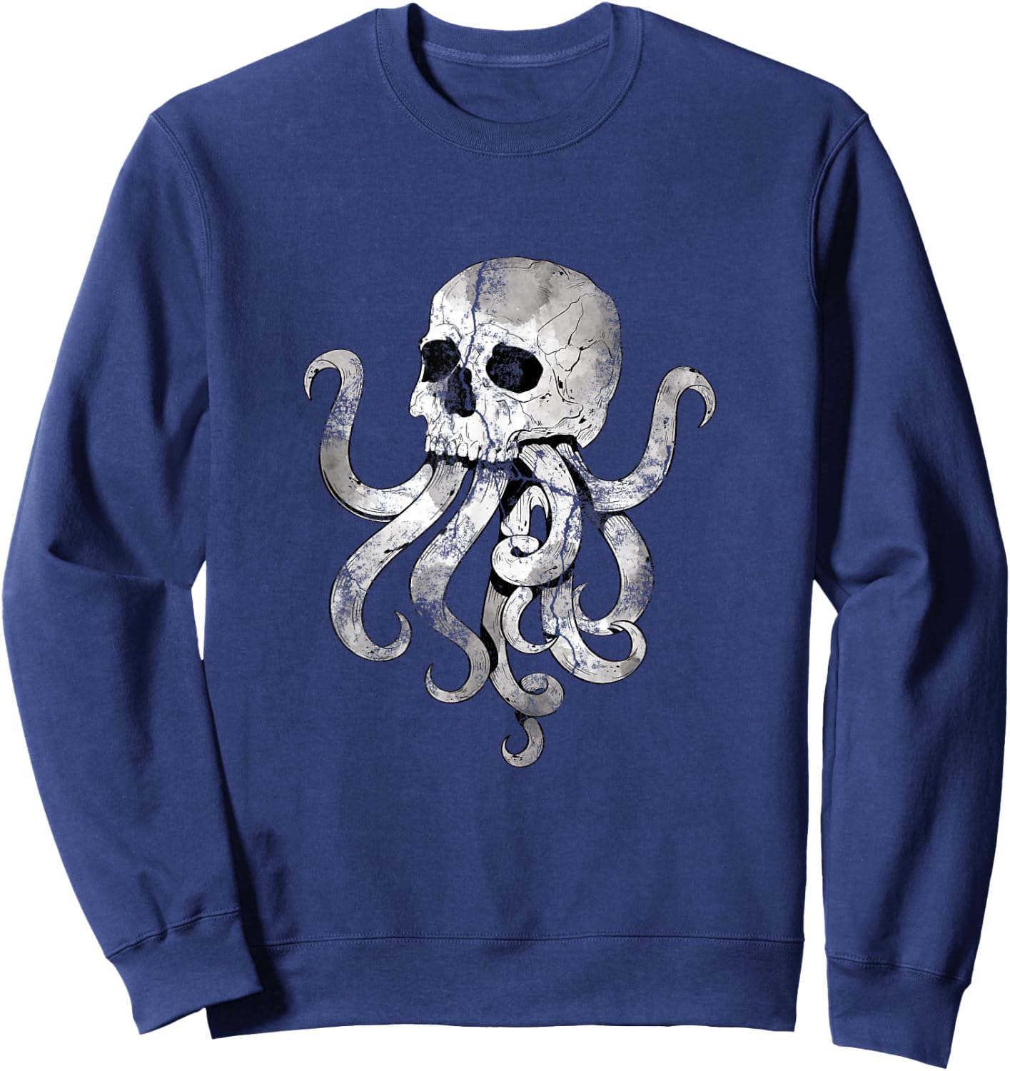 Sea Monster Kraken Gift Predator Skull Octopus Sweatshirt - Sweatshirt | Navy