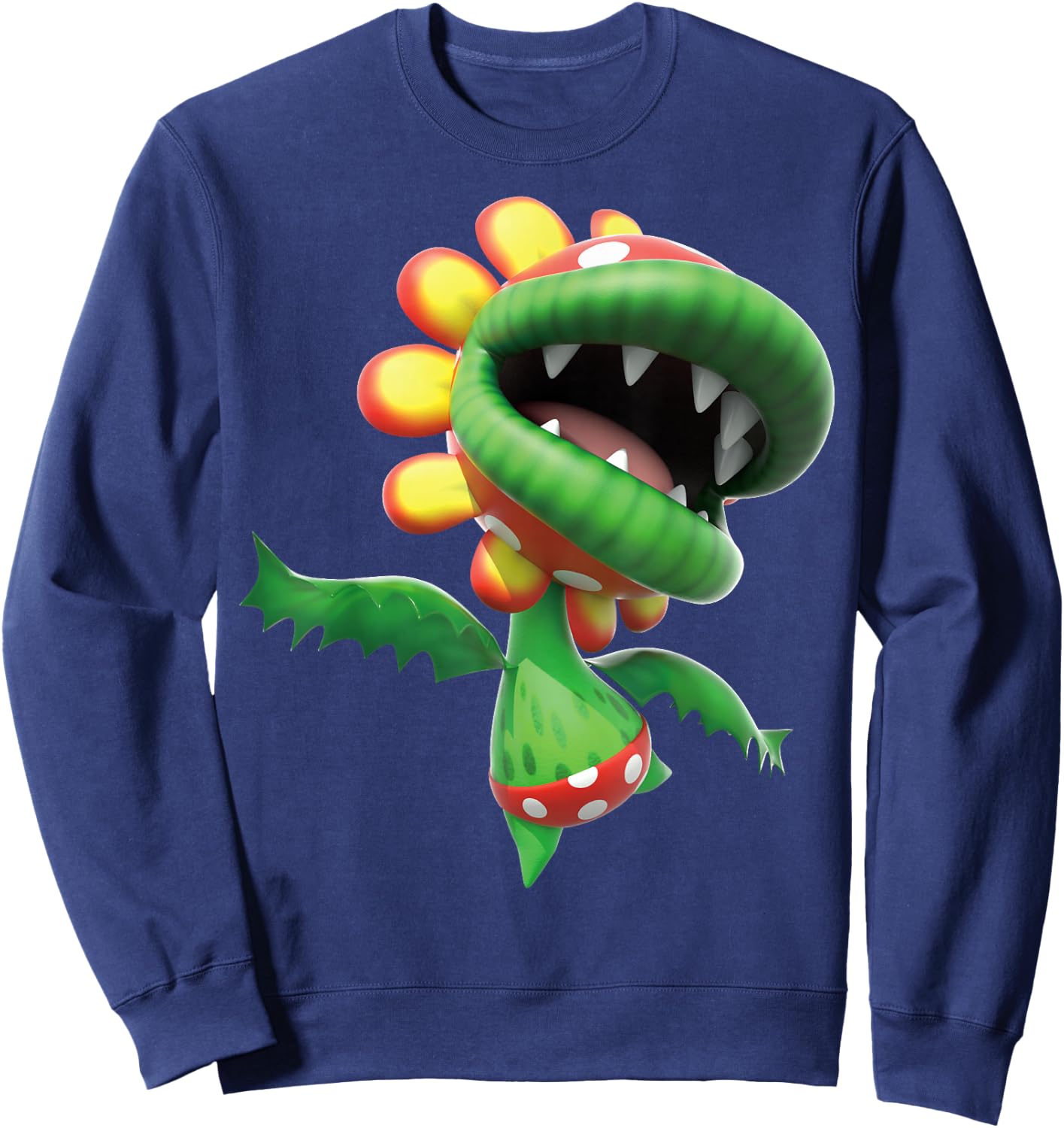 Super Mario Petey Piranha 3D Poster Sweatshirt - Sweatshirt | Navy