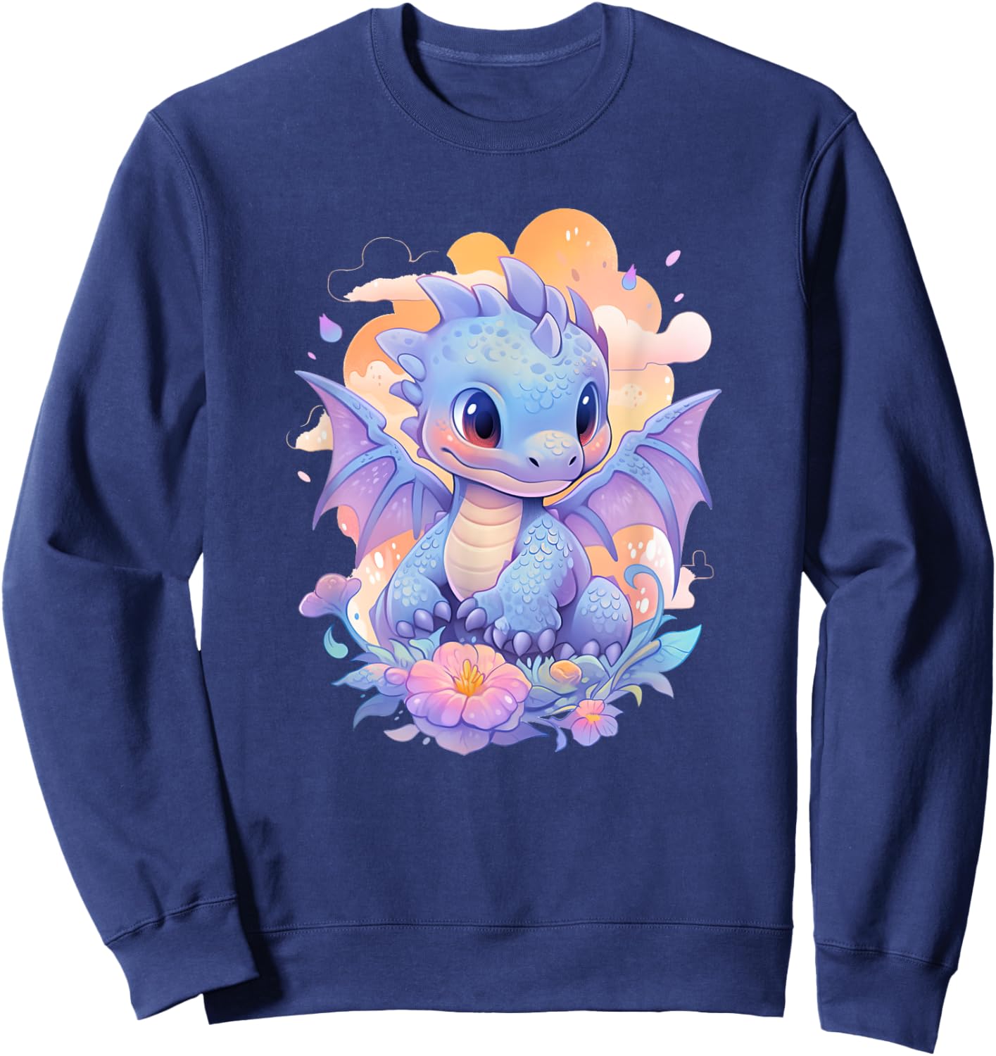 Cute Dragon funny Dragon lover baby Sweatshirt - Sweatshirt | Navy