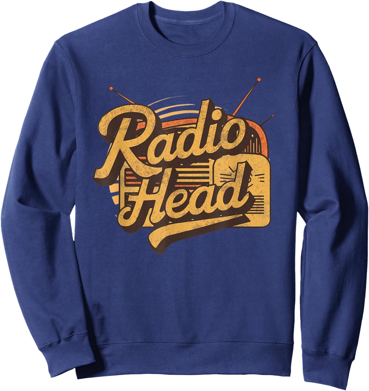 Retro Vintage Radio Head Sweatshirt - Sweatshirt | Navy