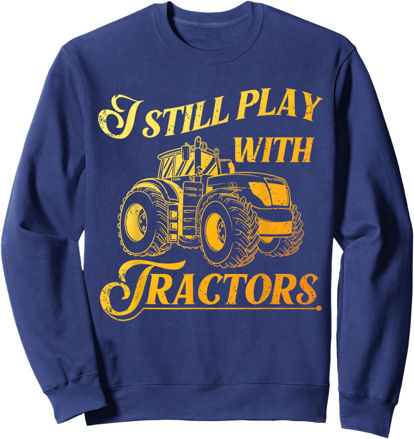 Farmer Art Women Kids Farm Lover Tractor Farming Sweatshirt - Sweatshirt | Navy