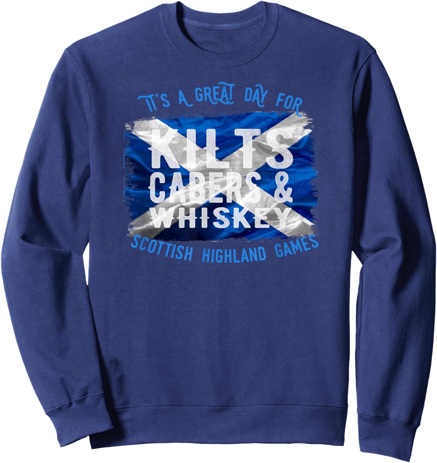 Kilts Cabers & Whiskey Scottish Highland Games Shirt für Herren Sweatshirt - Sweatshirt | Navy