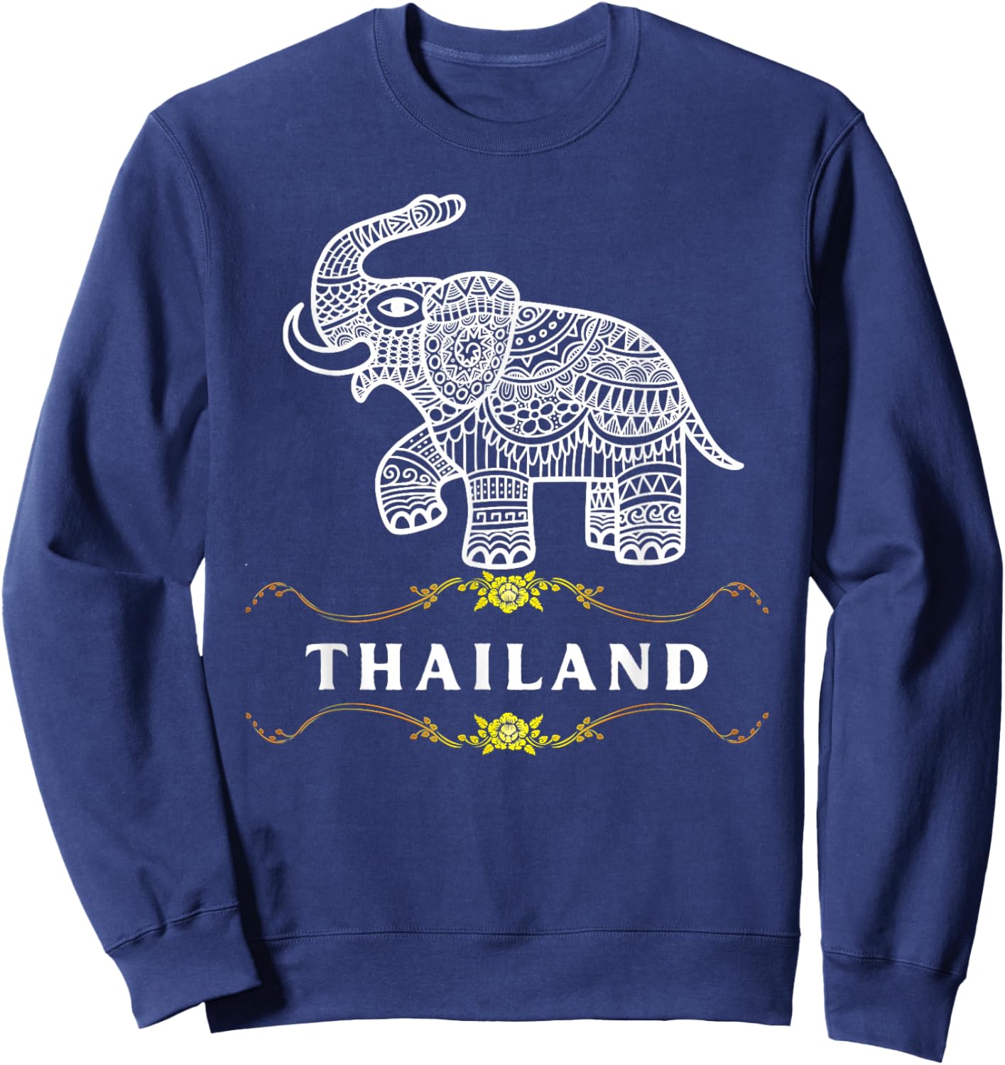 Cool Thailand Elephant Exotic Chiang Mai Family Vacation Sweatshirt - Sweatshirt | Navy
