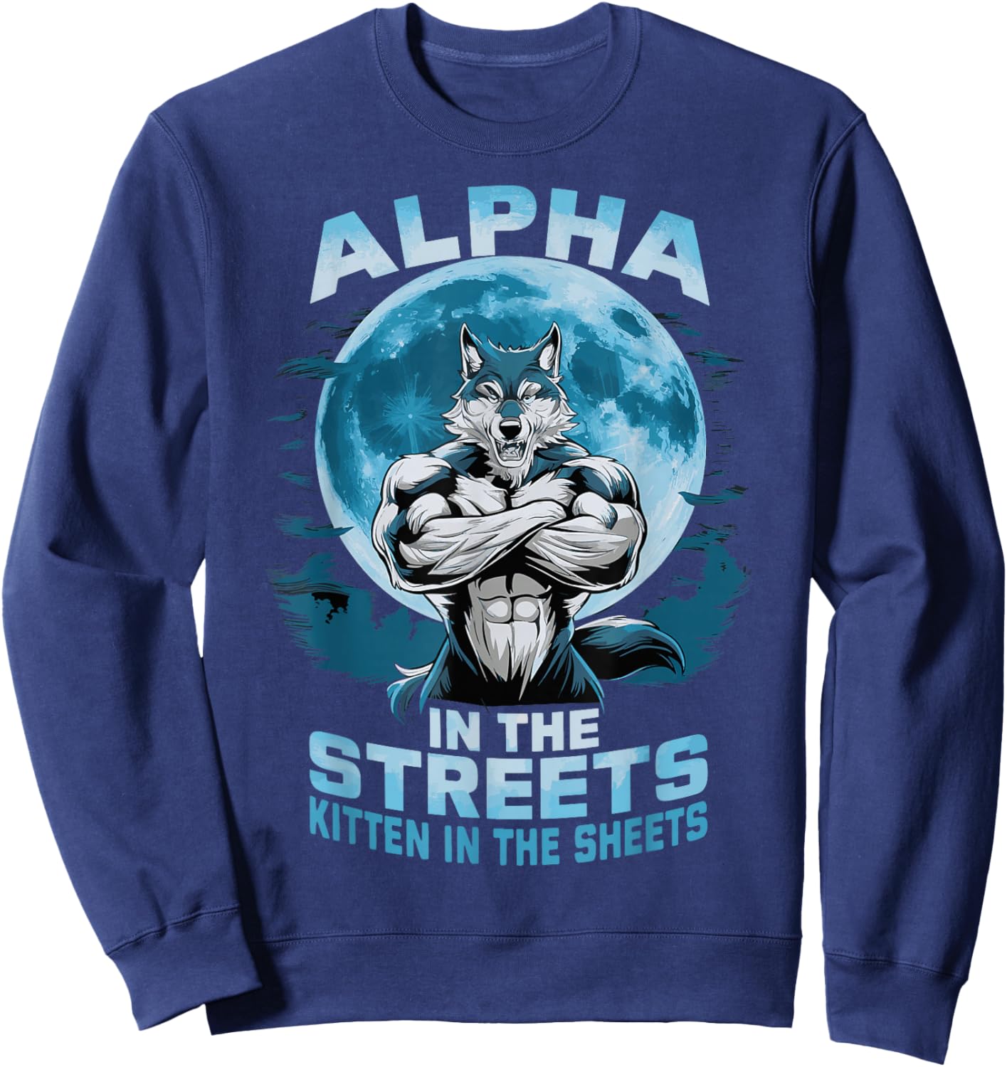 Alpha In The Streets Kitten In The Sheets Sweatshirt - Sweatshirt | Navy