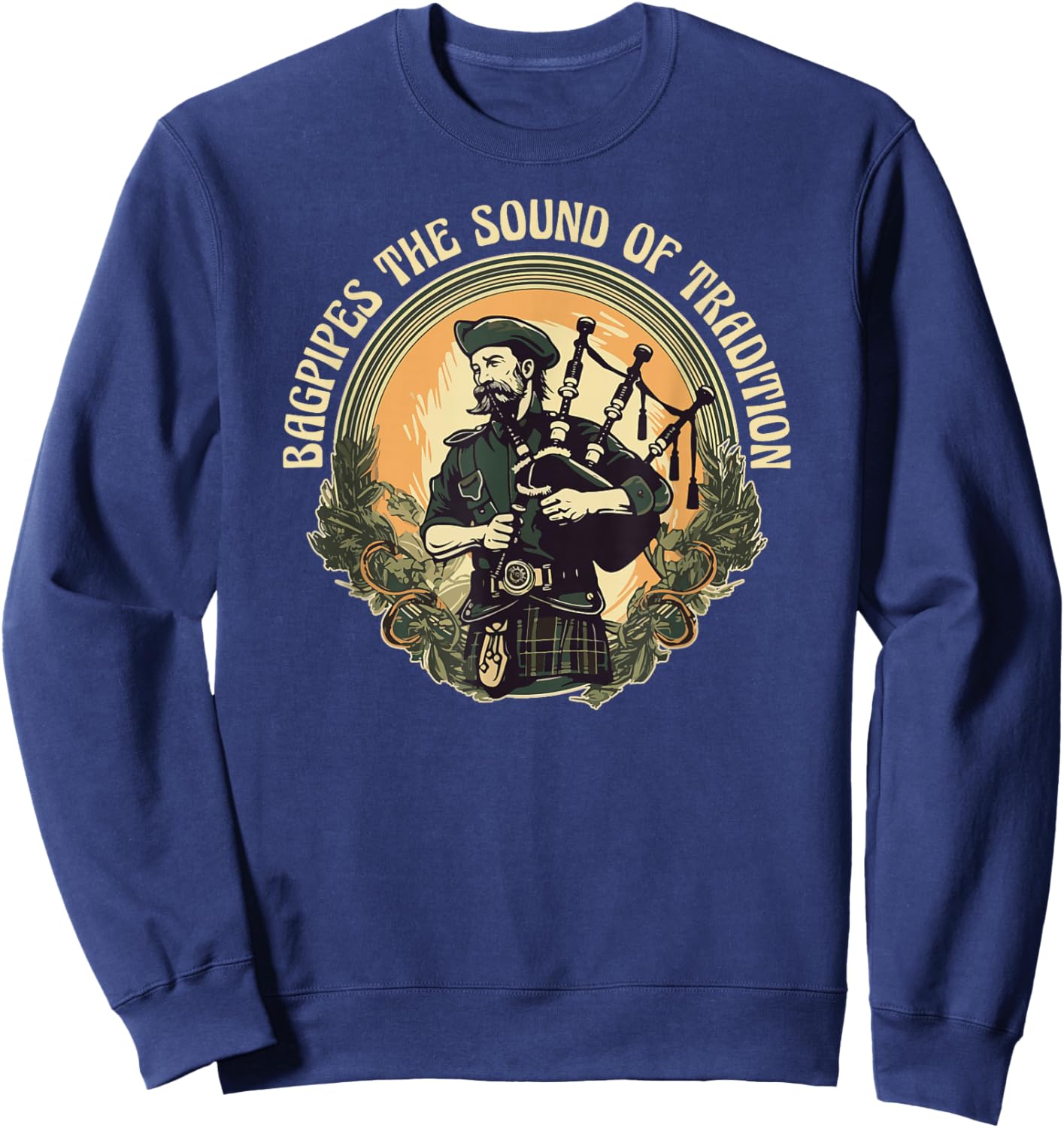 Bagpiper Bagpipes-Music Scotland Bagpipe-Sound Bagpipe Sweatshirt - Sweatshirt | Navy