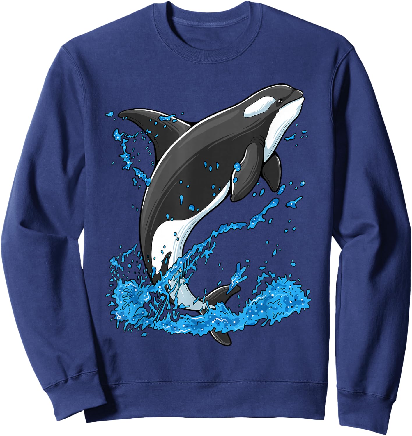 Orca Killer Whale Graphic Gift Sweatshirt - Sweatshirt | Navy