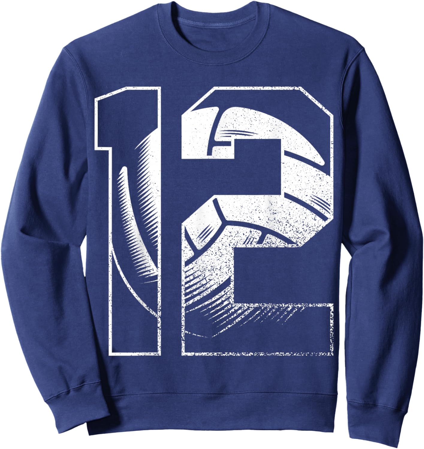 12th Birthday Boy Volleyball Player Volleyball 12 Years Old Sweatshirt - Sweatshirt | Navy