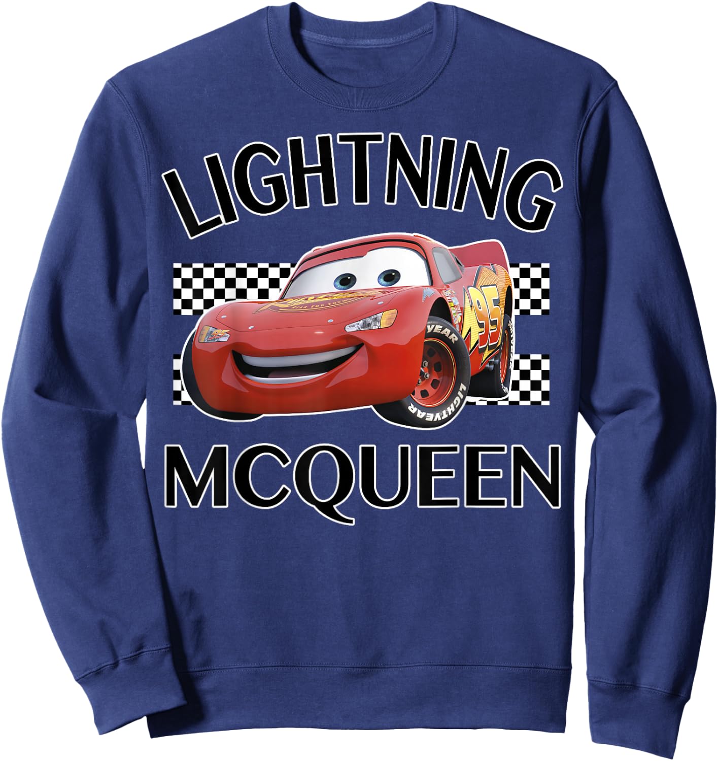 Disney Pixar Cars Lightning McQueen Finish Graphic Sweatshirt - Sweatshirt | Navy