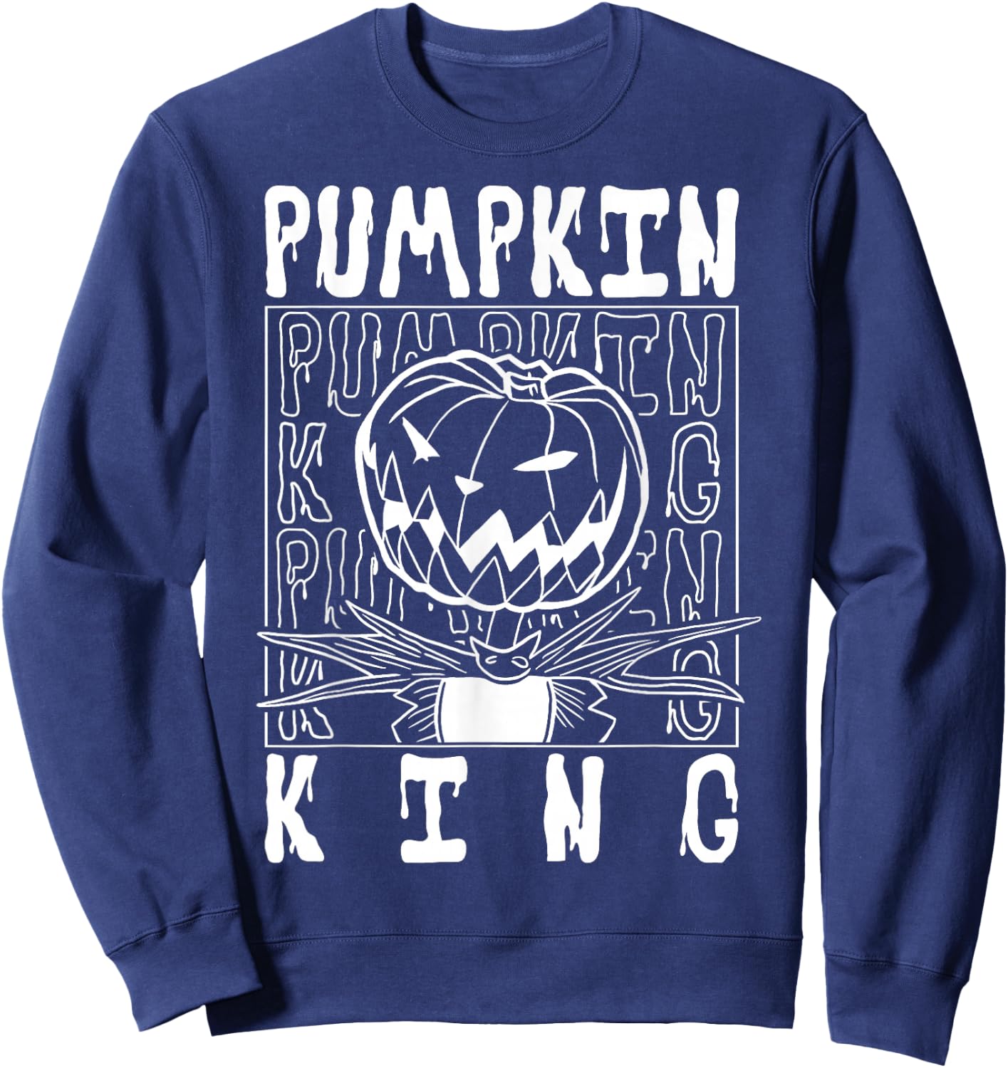 Disney The Nightmare Before Christmas Pumpkin King Stack Sweatshirt - Sweatshirt | Navy