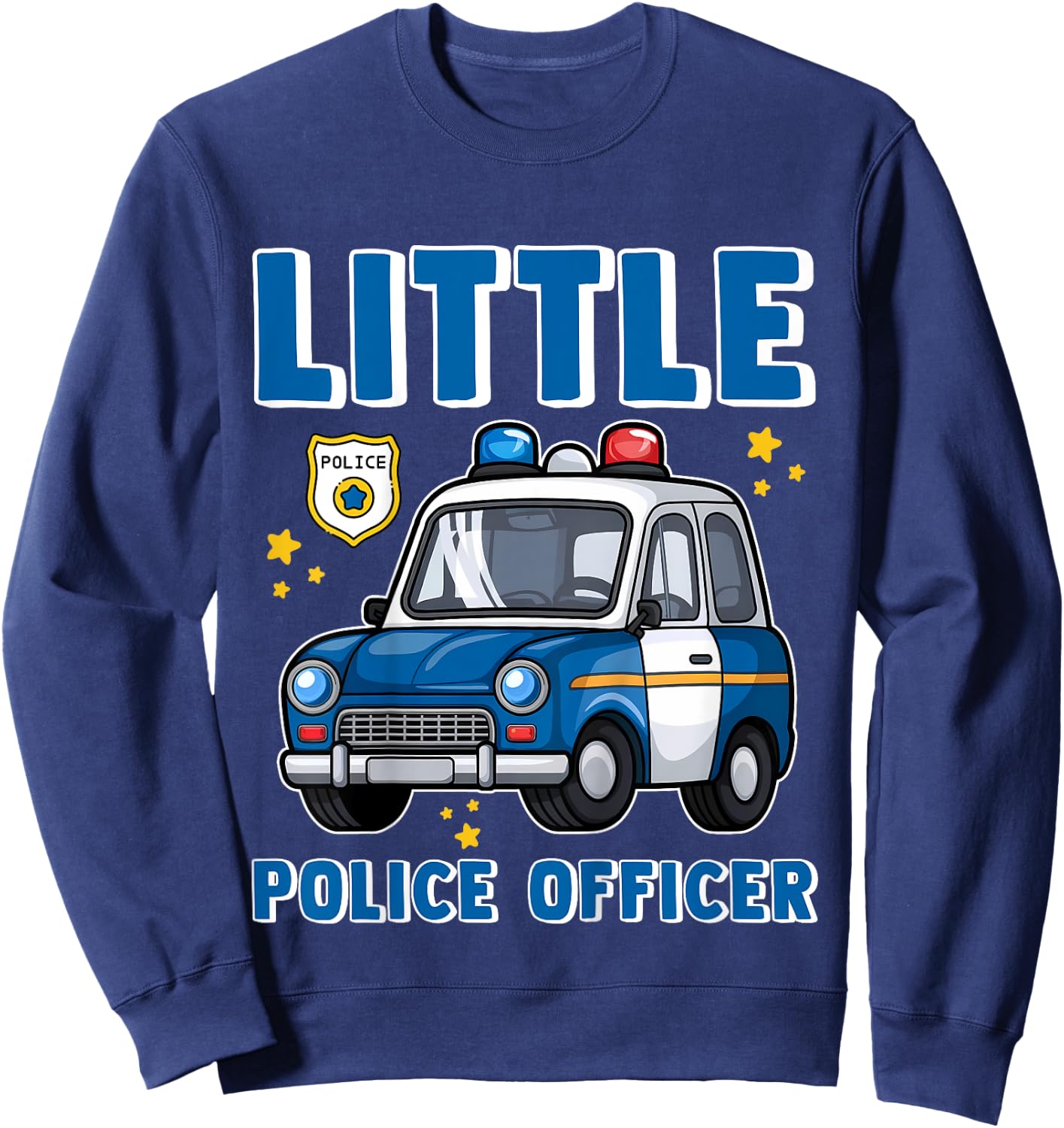 Kids Little Police Officer Cop Car Policeman Toddler Boys Youth Sweatshirt - Sweatshirt | Navy