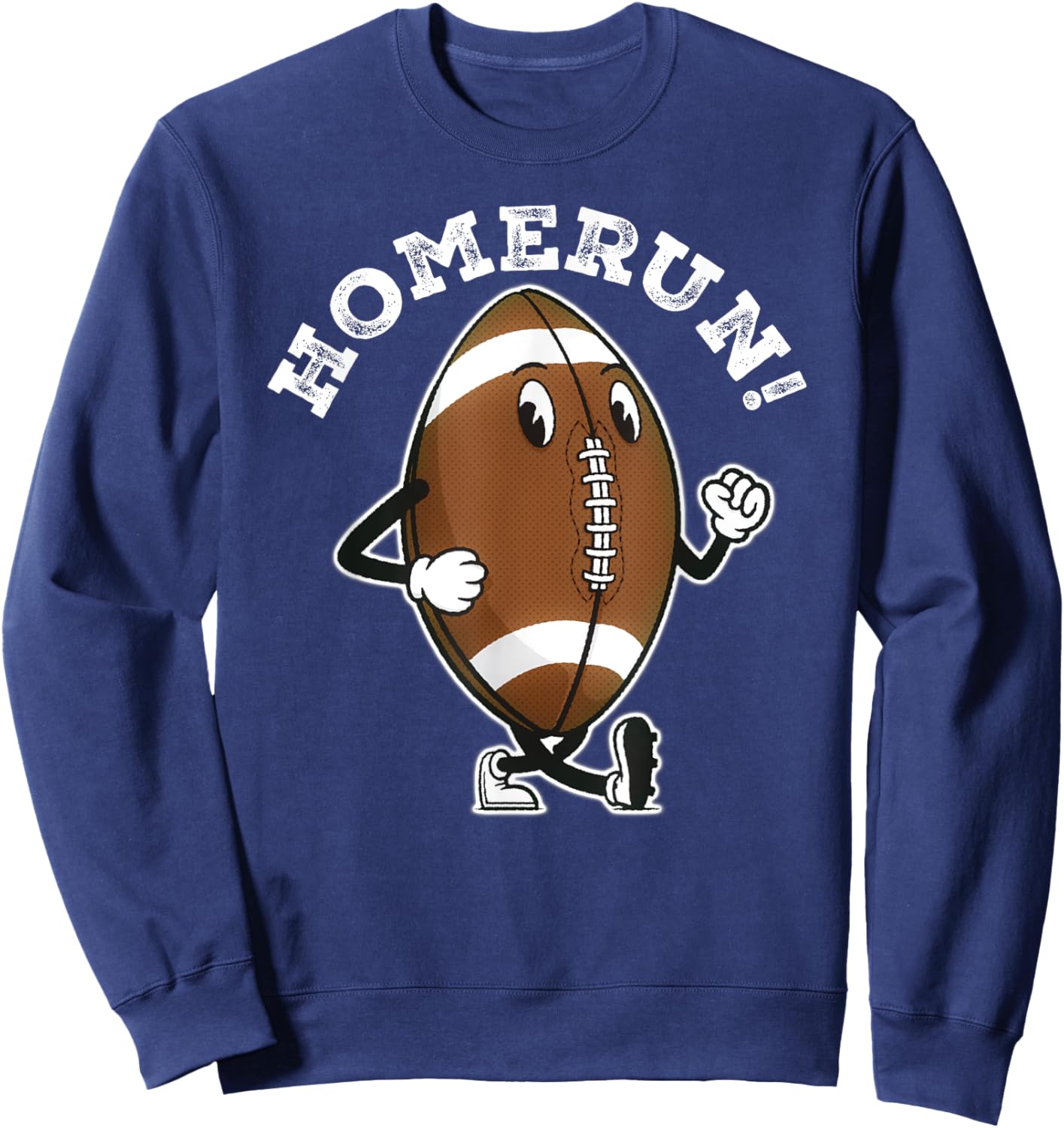Funny HomeRun Baseball Football Mash Up Sweatshirt - Sweatshirt | Navy