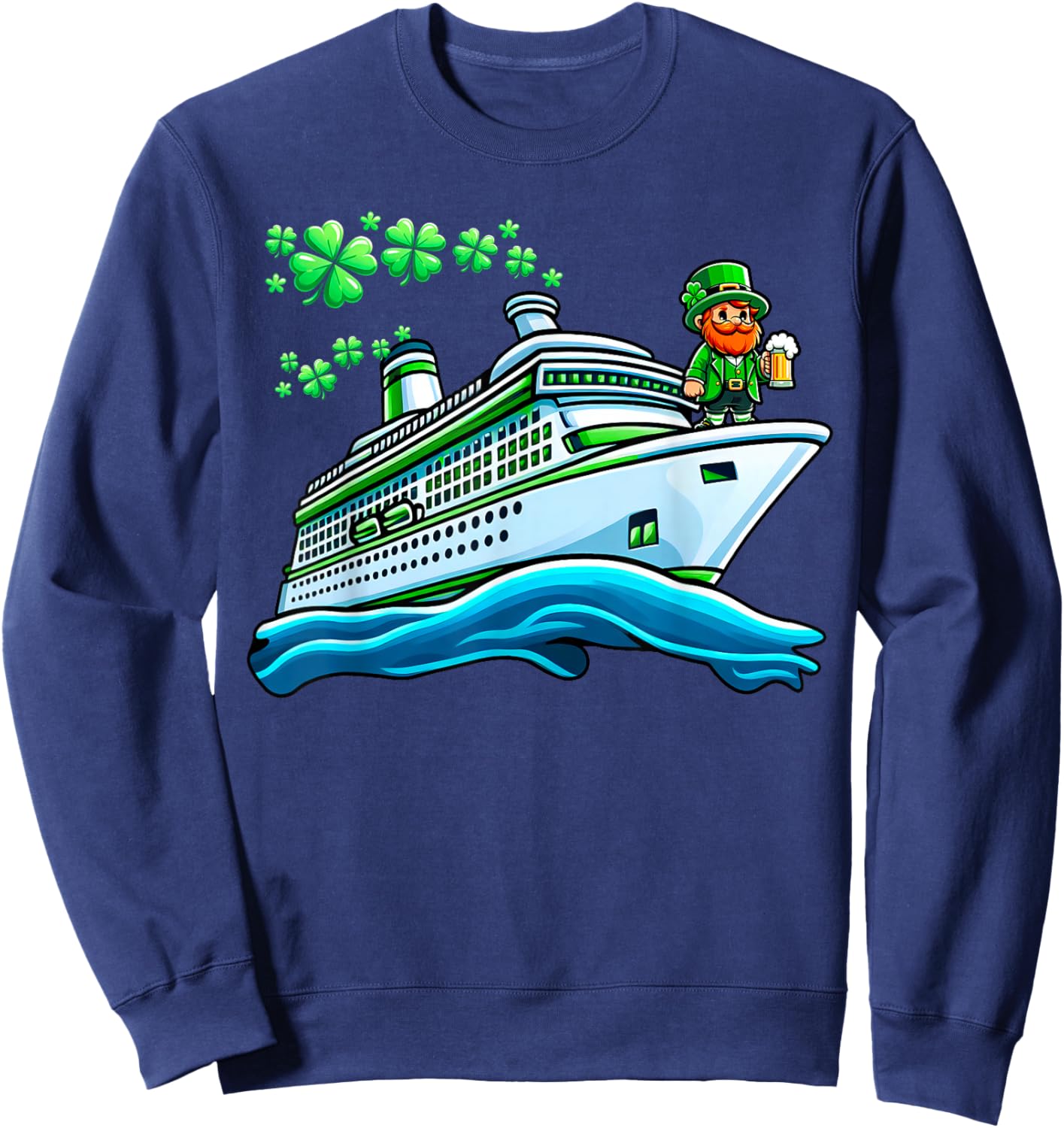 St Patricks Day Cruise Shamrock Family Trip Saint Paddys Sweatshirt - Sweatshirt | Navy
