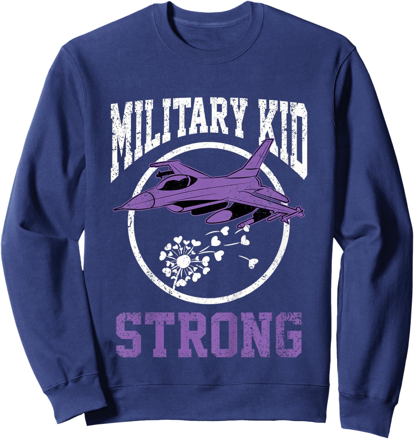 Military Kid Strong Veteran Army Soldier Child Children Sweatshirt - Sweatshirt | Navy