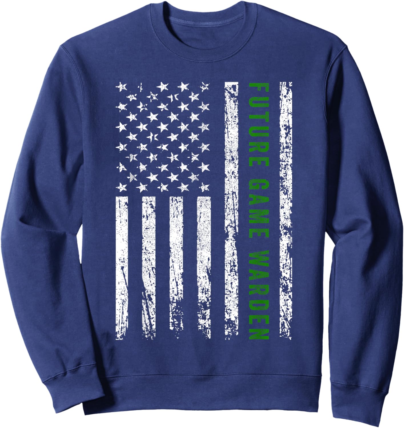 Future Game Warden Outfit Gift -Adults & Kids Black Animal-Themed Game Warden Small Short Sleeve Sweatshirt - Sweatshirt | Navy