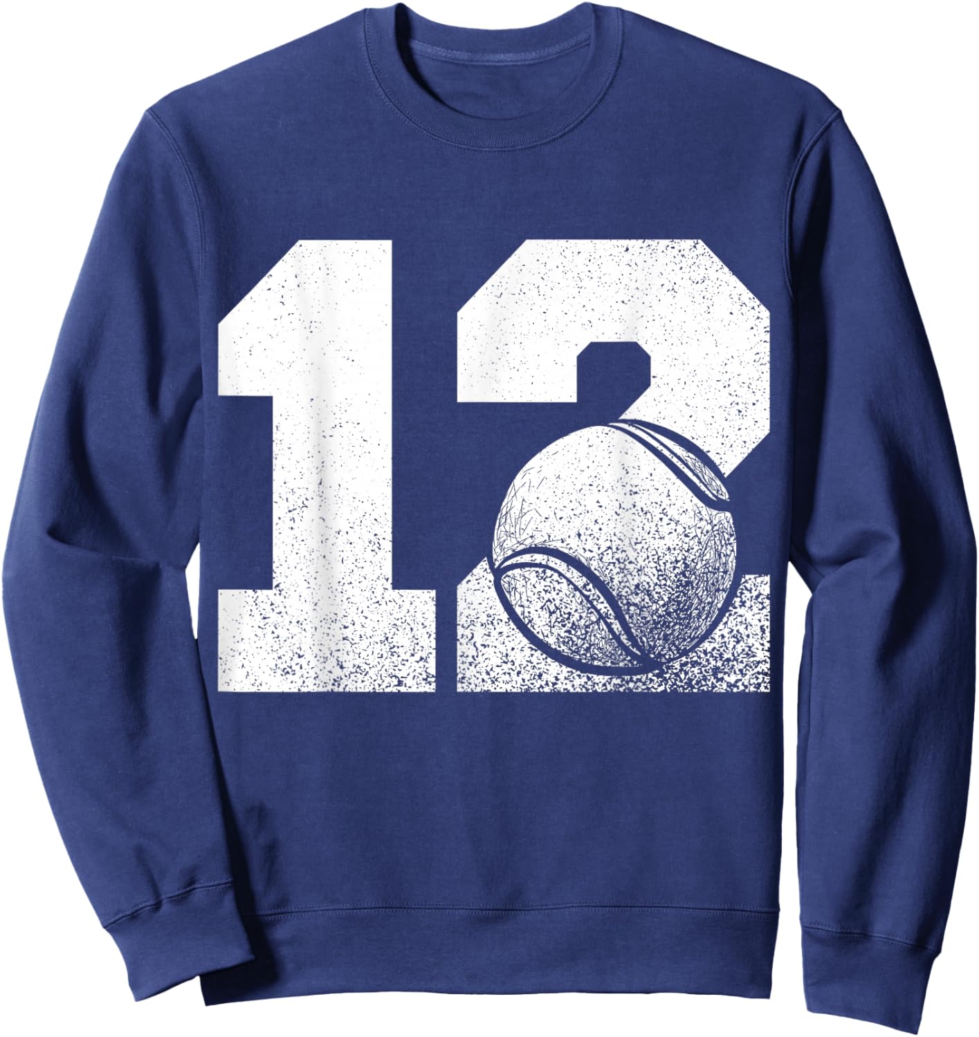12th Birthday Boy Tennis Player Tennis 12 Years Old Sweatshirt - Sweatshirt | Navy