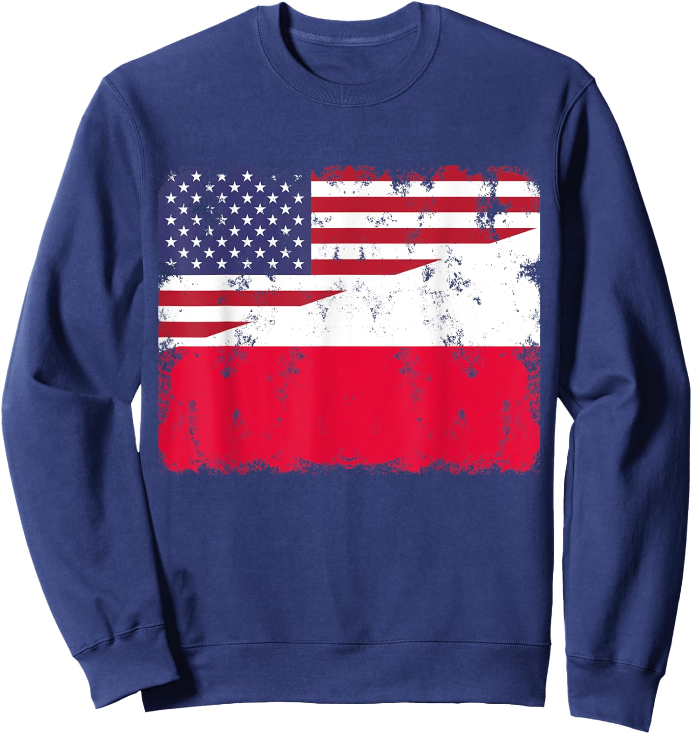 Poland Polska Polish American Flag Pride Heritage Sweatshirt - Sweatshirt | Navy
