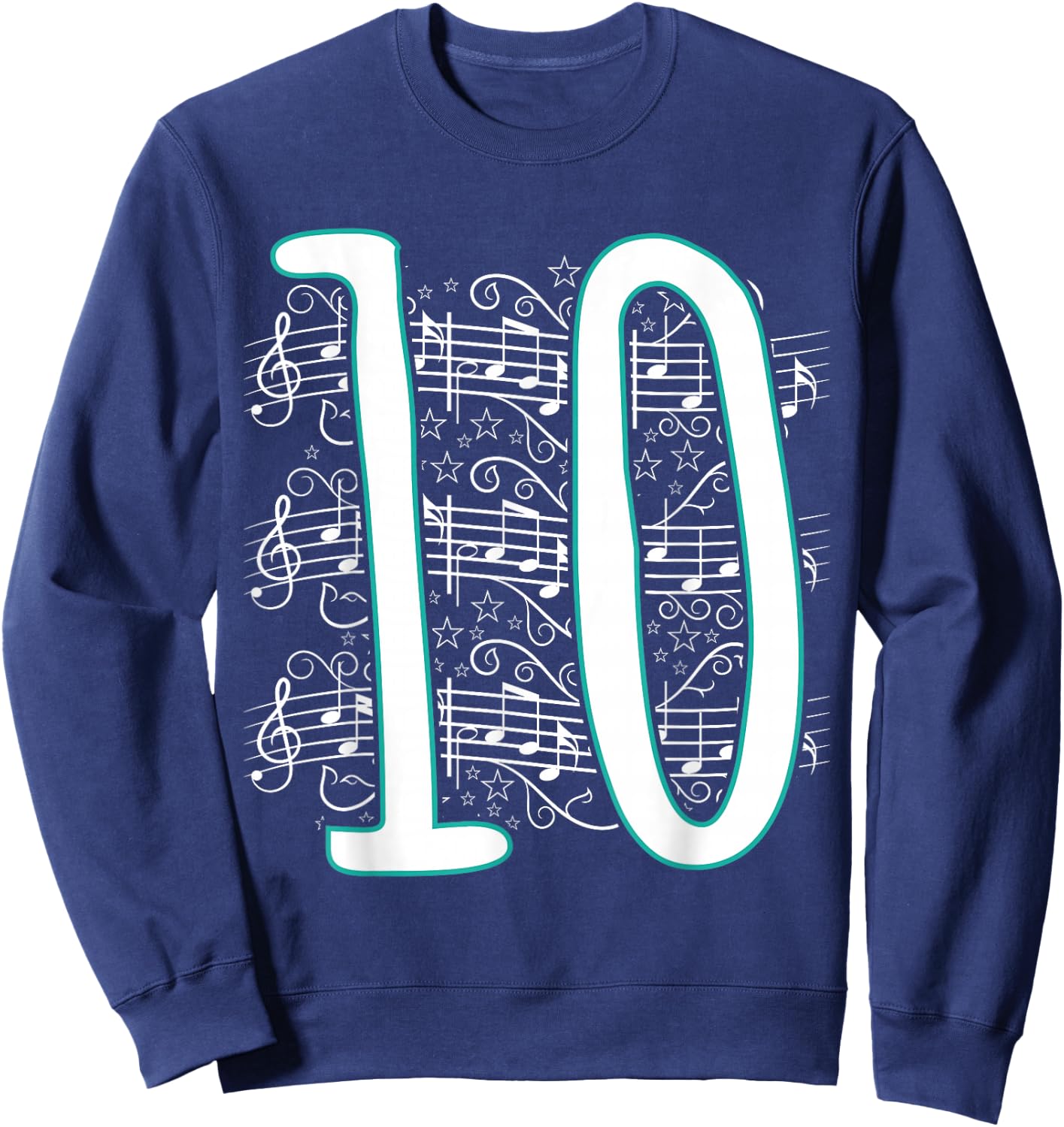 Music Lover - 10th Birthday Gift Design - Musician Sweatshirt - Sweatshirt | Navy