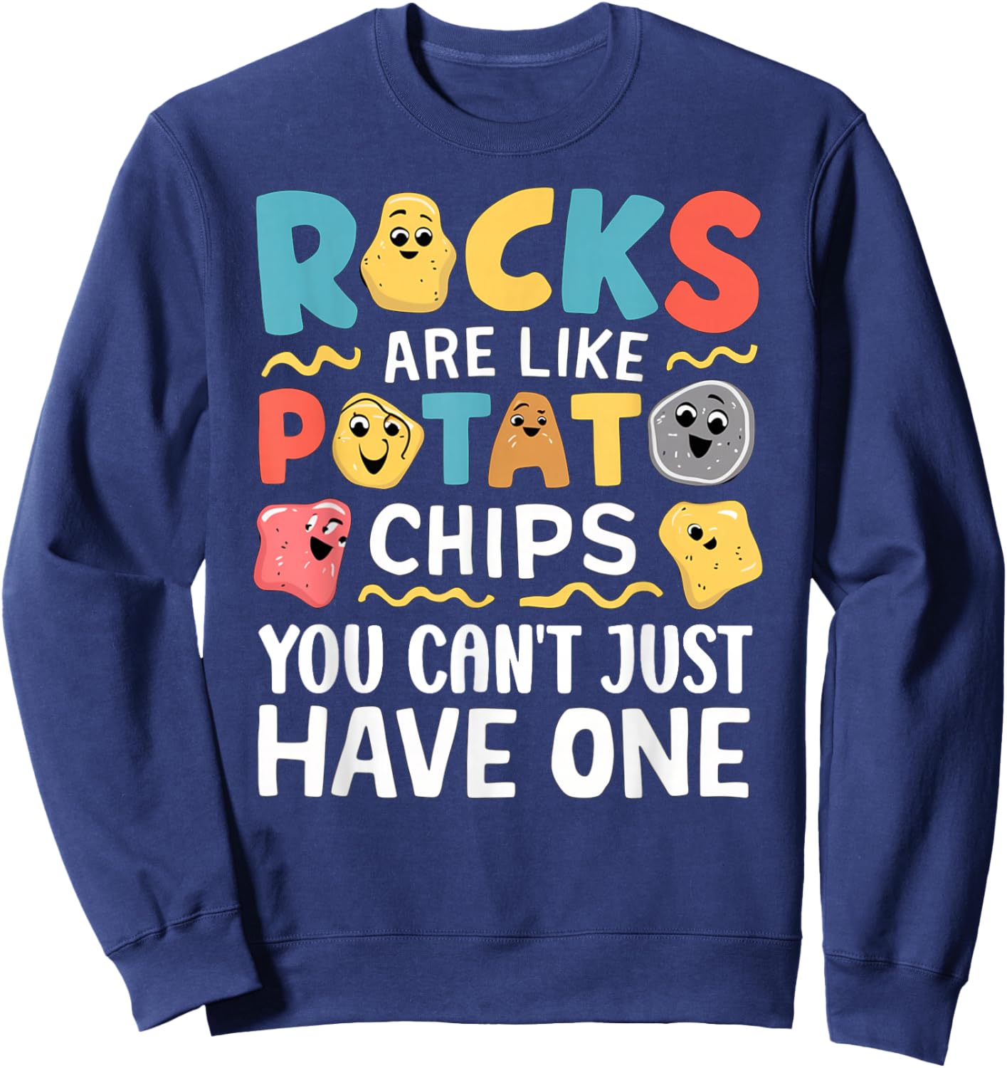 Geology Ores Minerals Gems and Crystals Rock Collecting Sweatshirt - Sweatshirt | Navy
