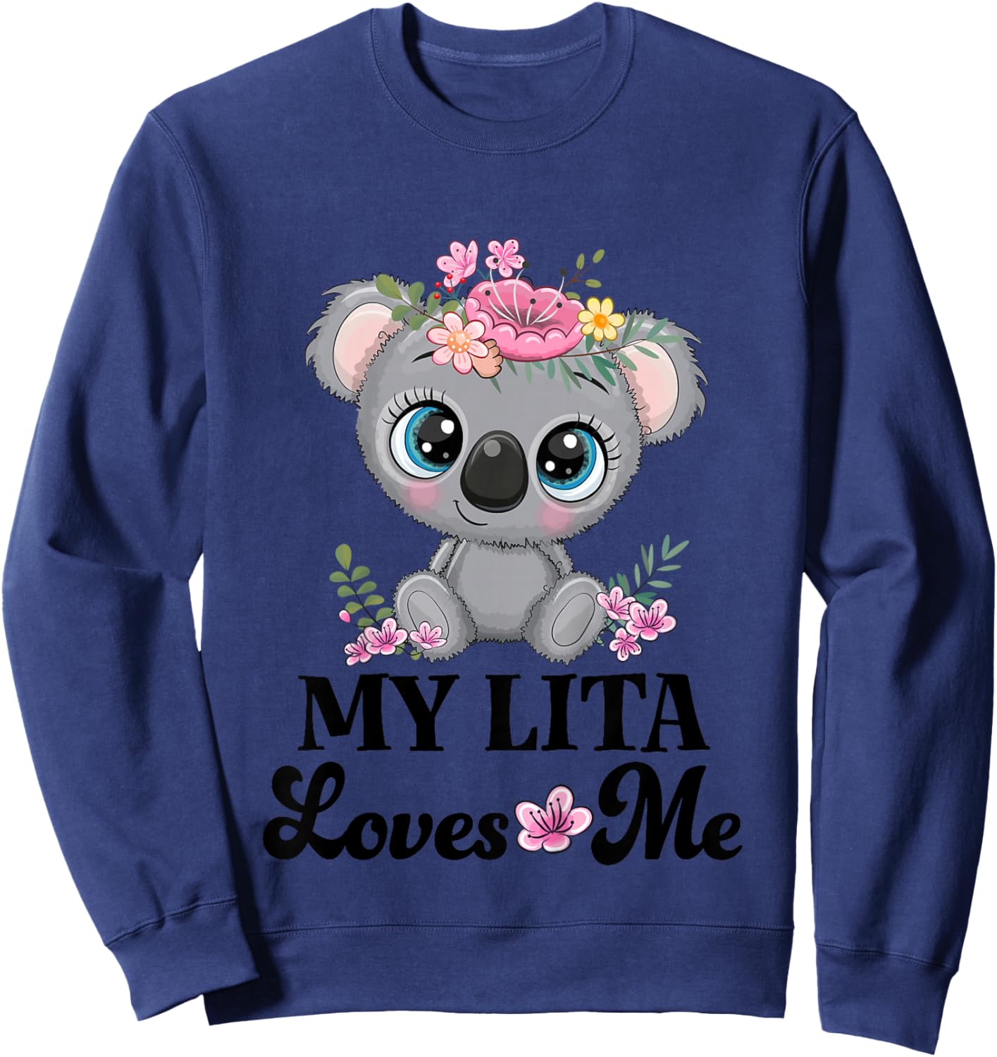 Kids My Lita Loves Me Granddaughter Koala Sweatshirt - Sweatshirt | Navy